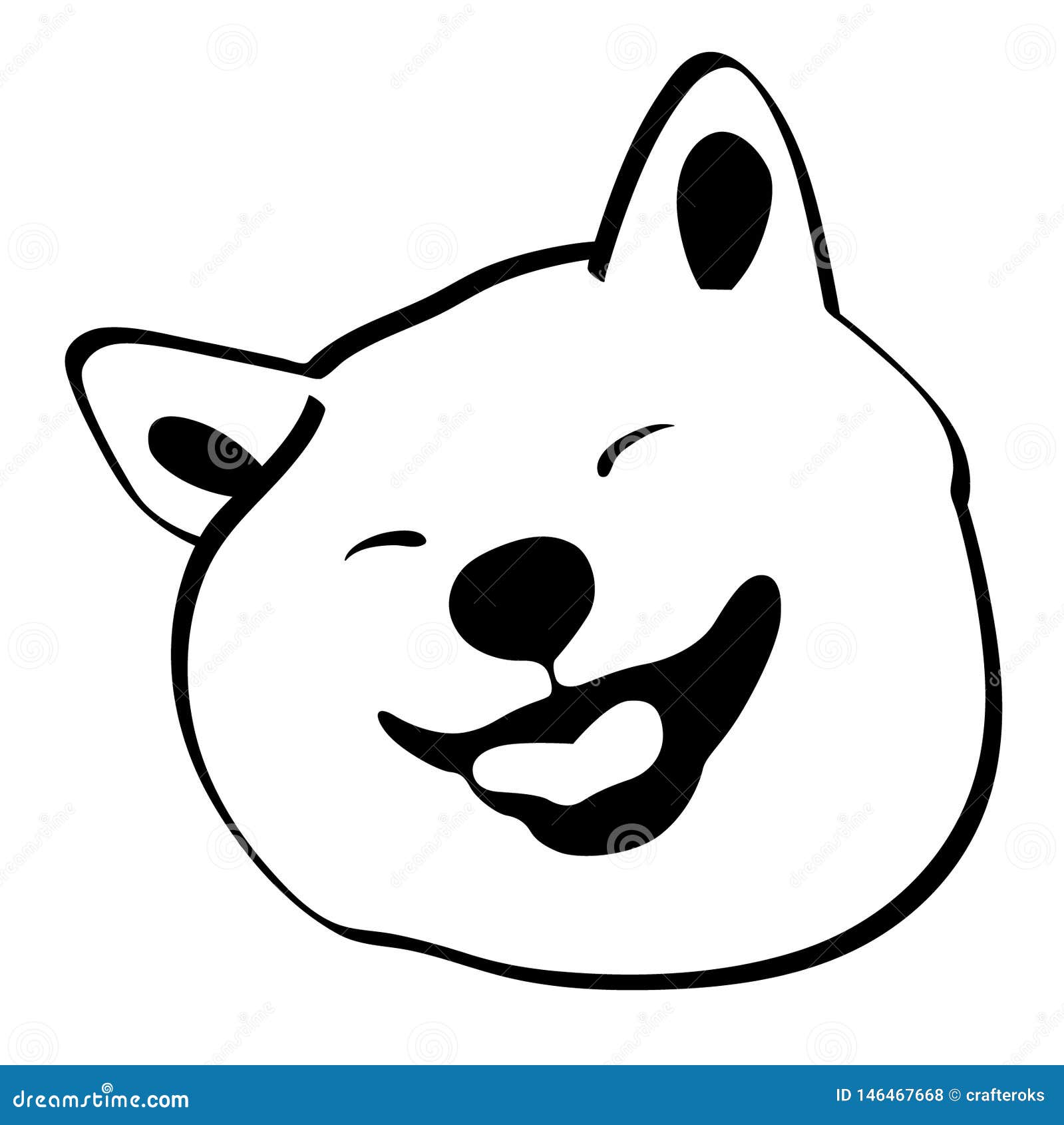 Akita Dog Vector Eps Hand Drawn Crafteroks Svg Free, Free Svg File, Eps