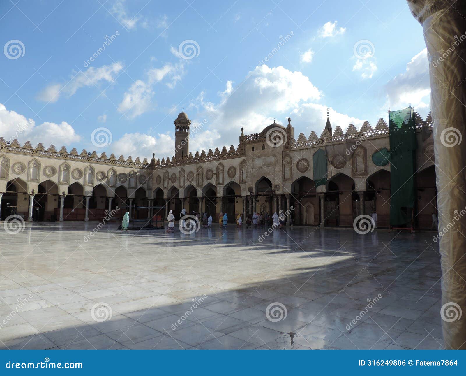al-azhar mosque in cairo, egypt - ancient architecture - sacred islamic site - africa religious trip