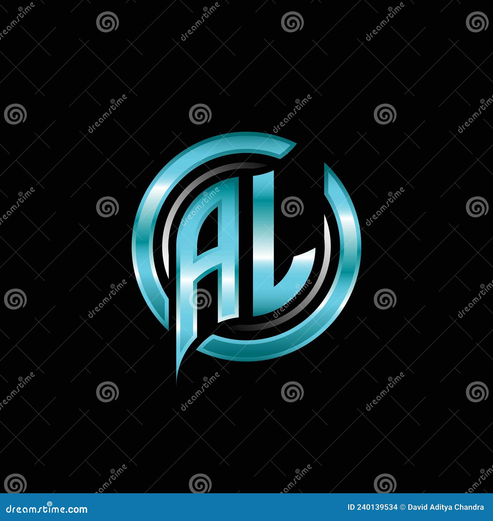 AL Logo. Monogram Letter AL Logo Design Vector Stock Vector