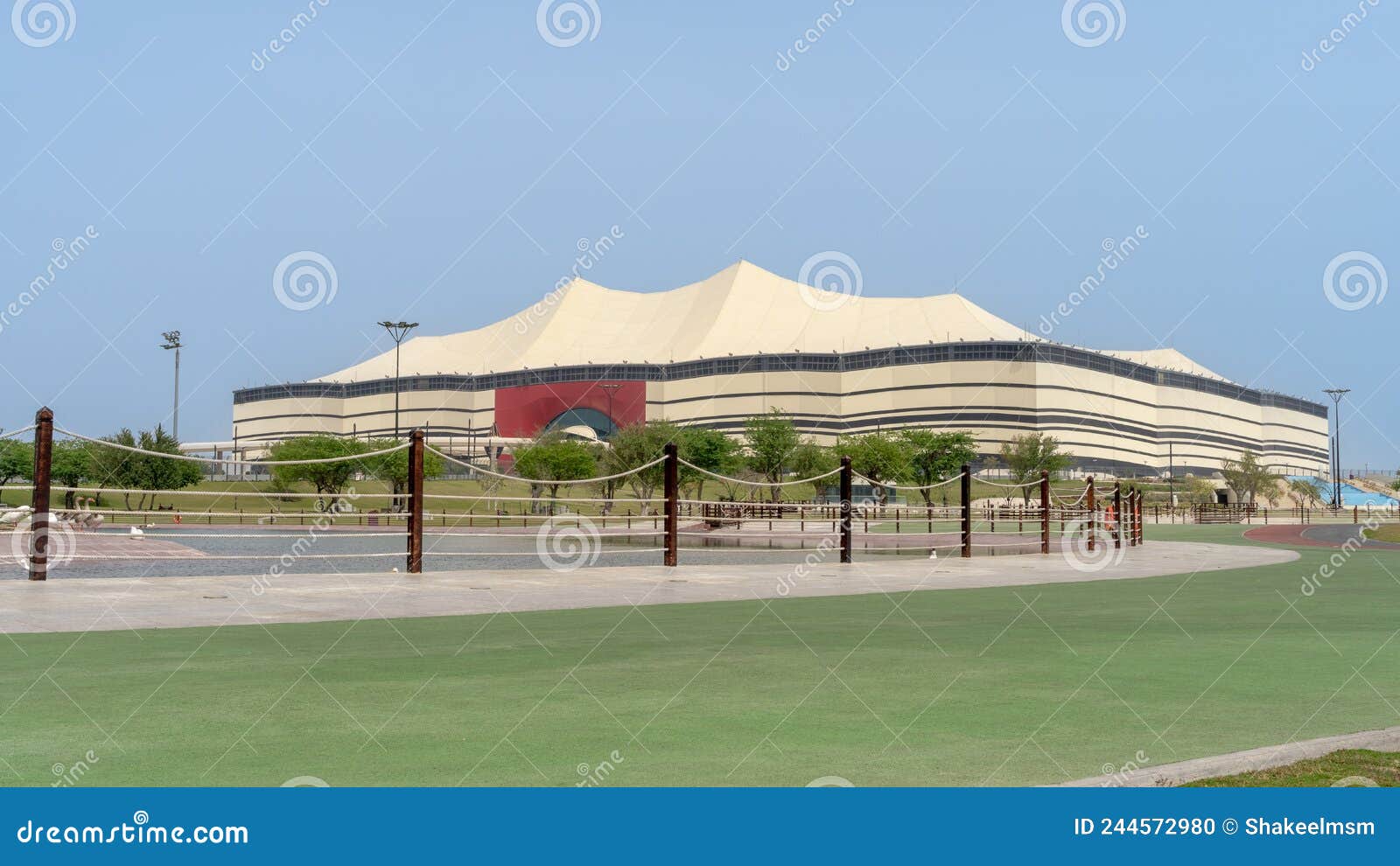 al khor, qatar- march 03 2022:one of the venues of fifa worldcup 2022, al bayt stadium