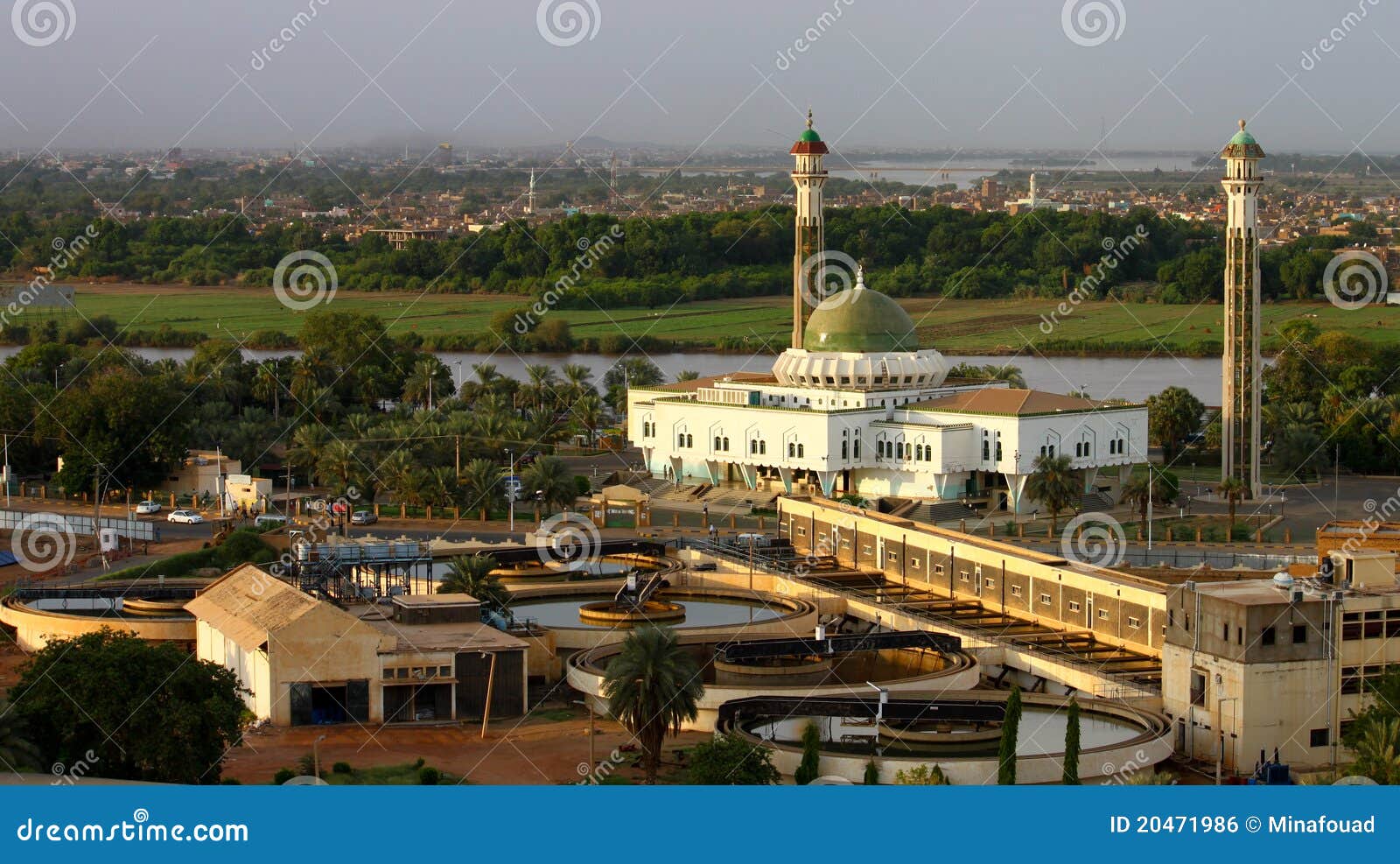 al-mogran mosque, khartoum, sudan.