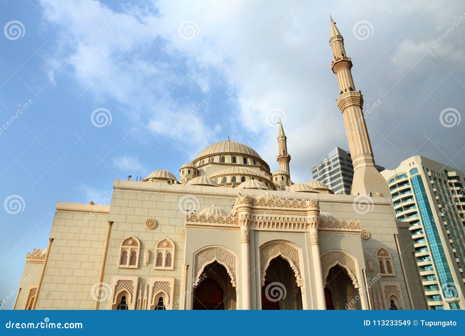 Al Noor Moschee. Al Noor Mosque in Scharjah, Arabische Emirate (UAE)