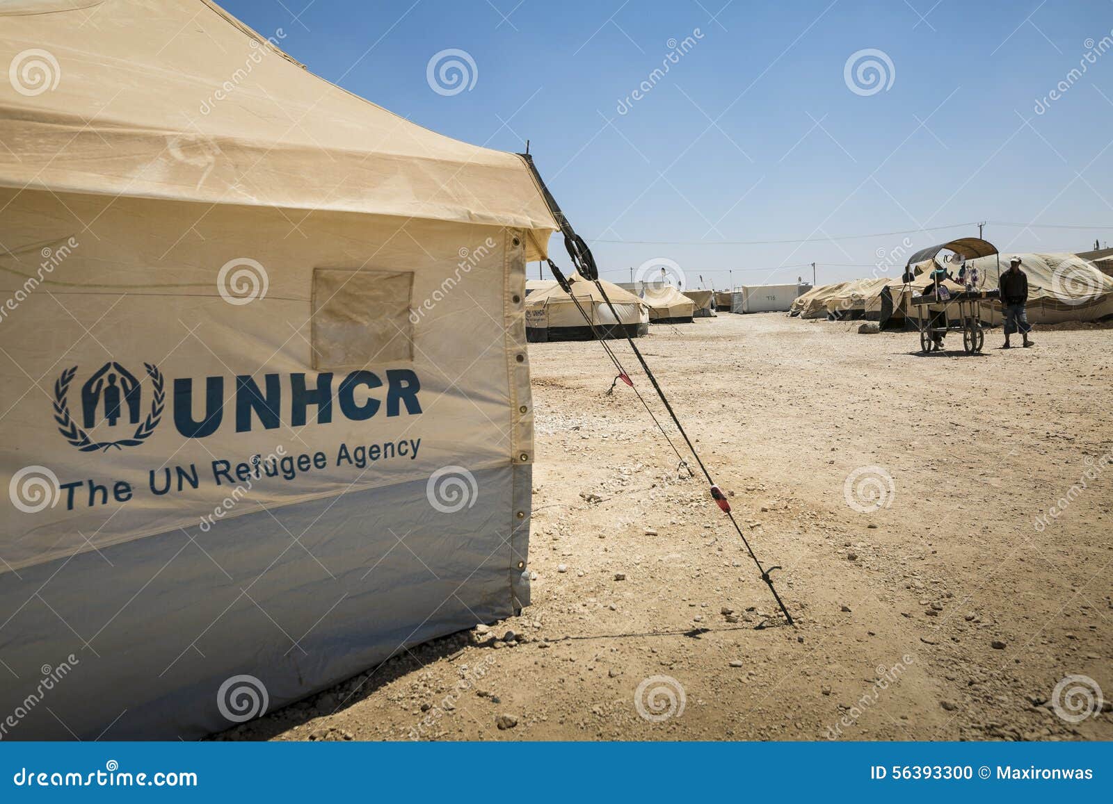 Al Zaatari camp editorial Image jordan - 56393300