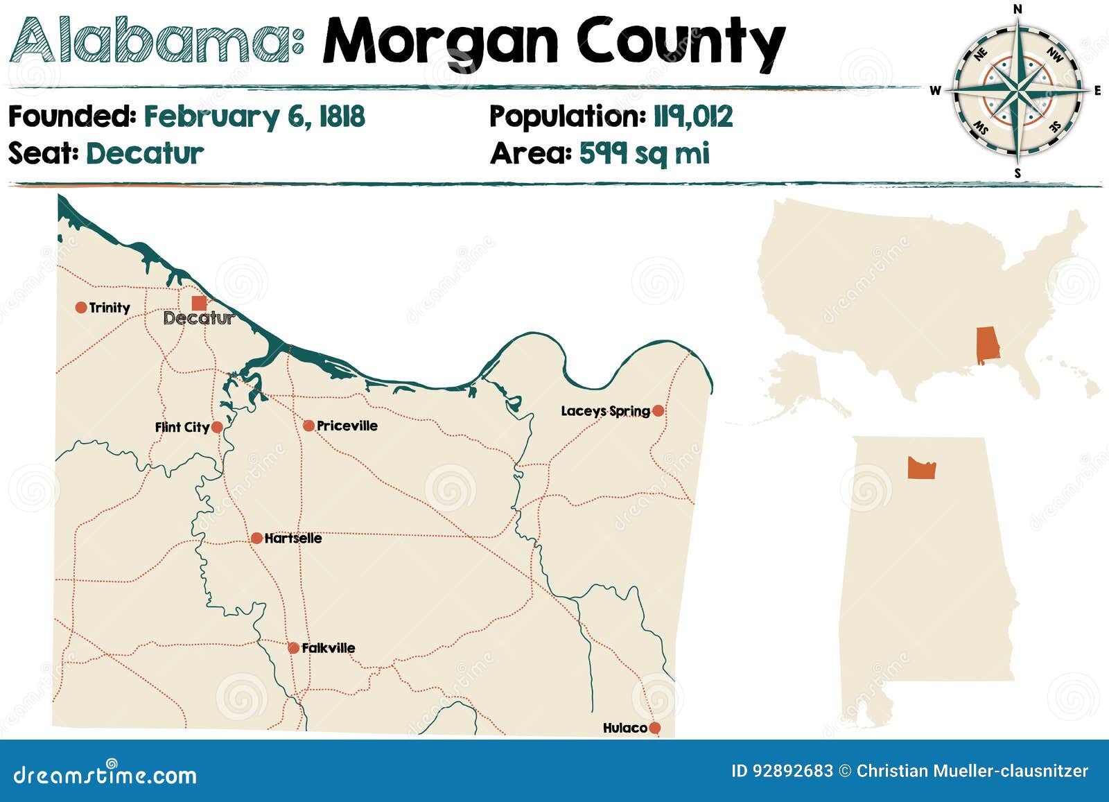 Alabama county stock vector. Illustration of county 92892683