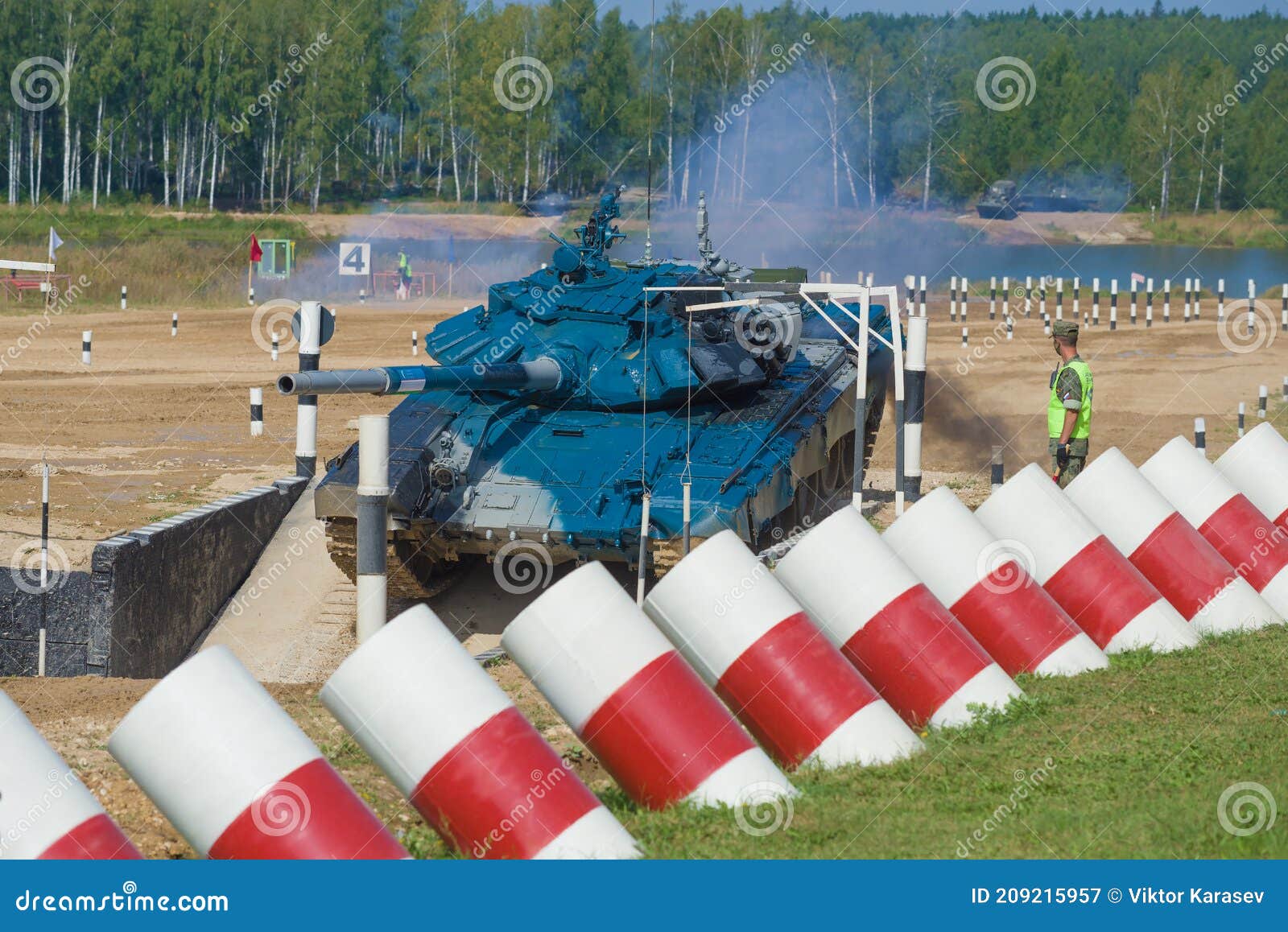 Tank T 72b3 Of The Uzbek Team On The Tank Biathlon Track Editorial Photography Image Of Games Overcomes