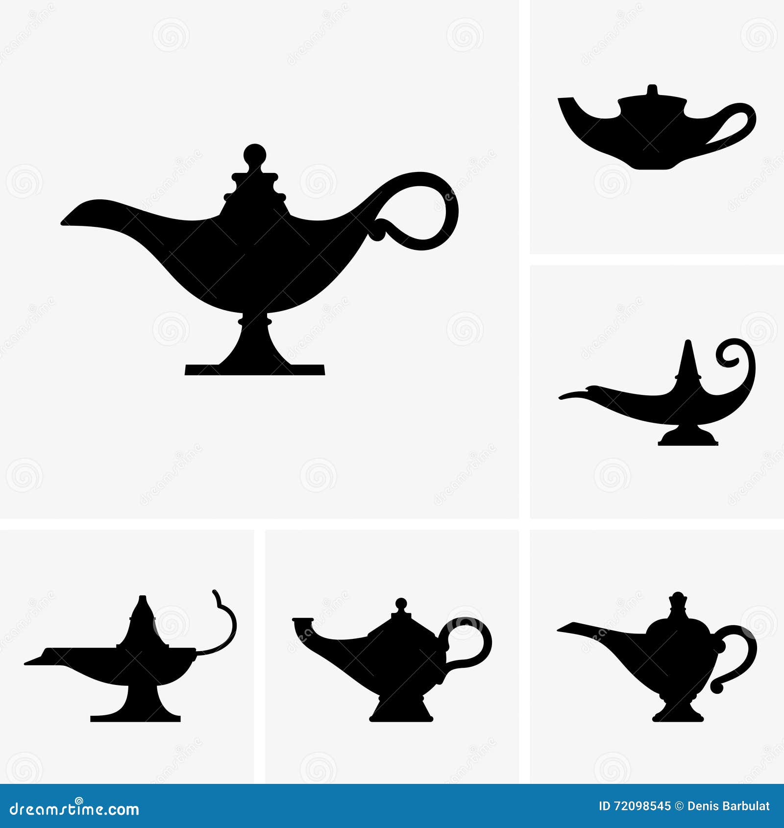 Aladdin lamps stock vector. Illustration of icon, lamp - 72098545