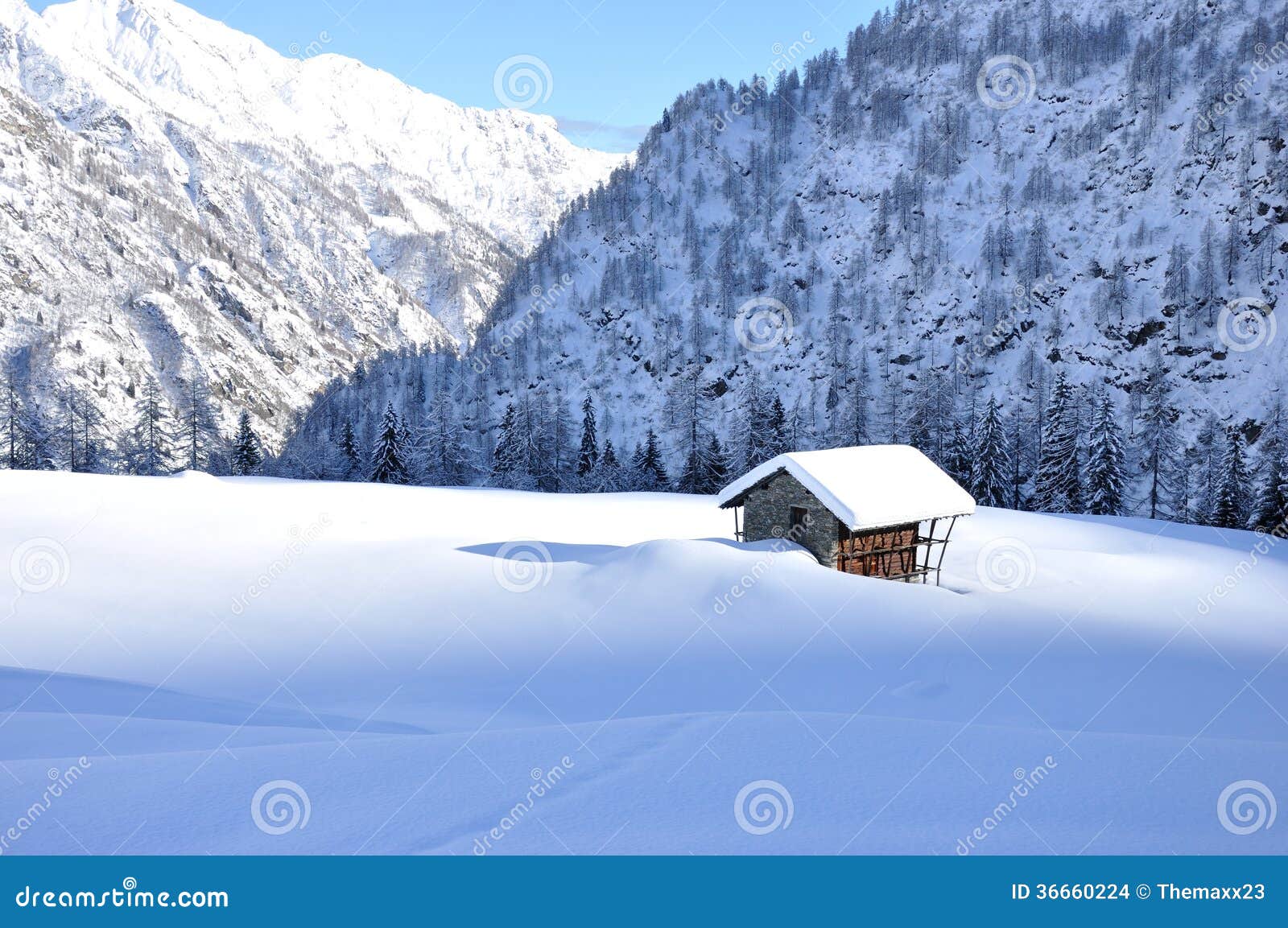 alps winter chalet 2