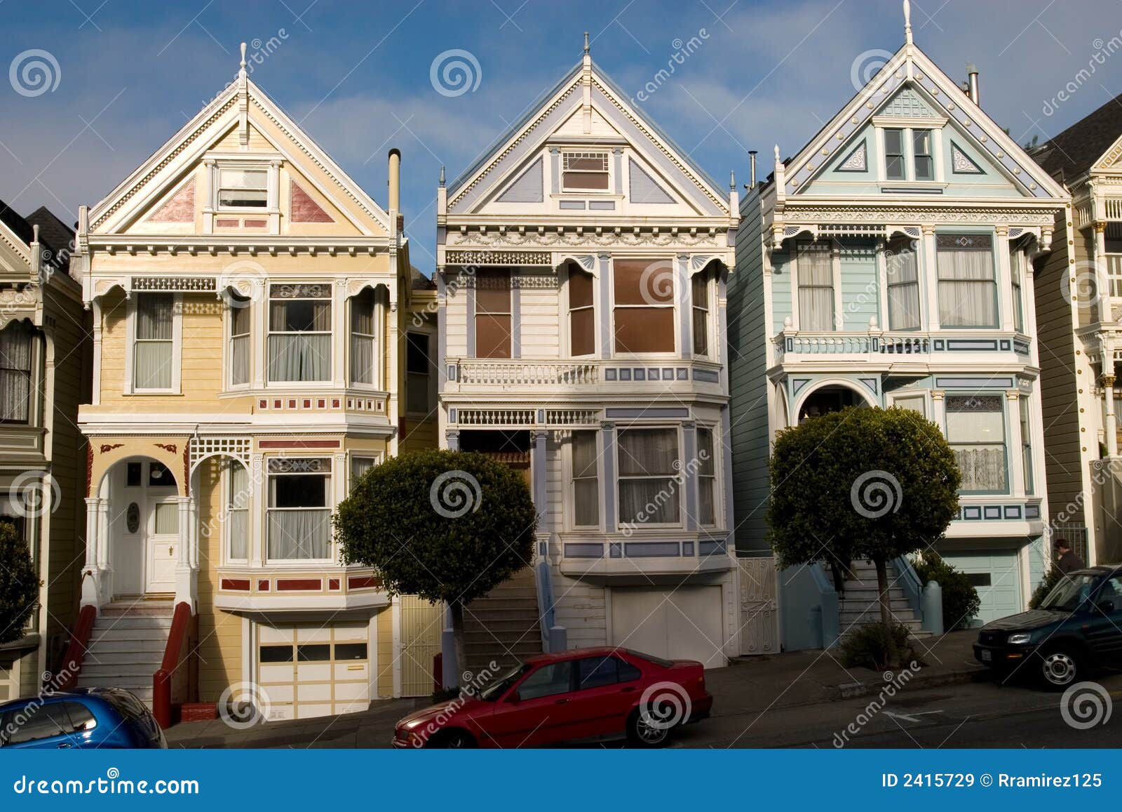 Alamo Houses from the Front Stock Image Image of heights, embarcadero