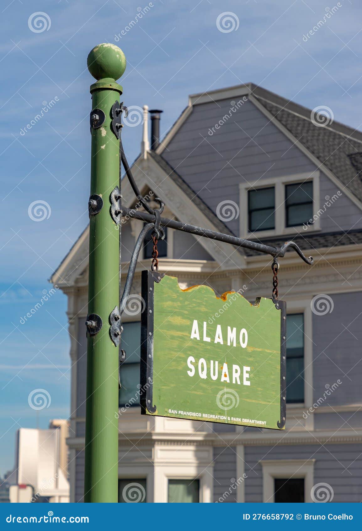 Alamo Square Sign stock photo. Image of america, frisco 276658792