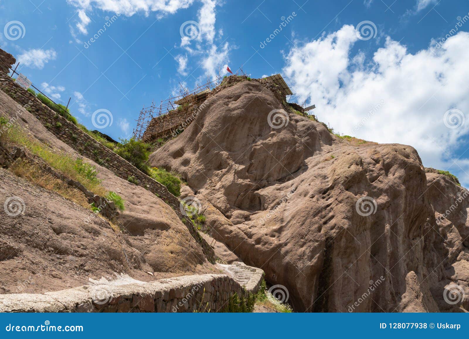 Alamut Castle in the Alamut Mountain in Iran. Stock Photo - Image of