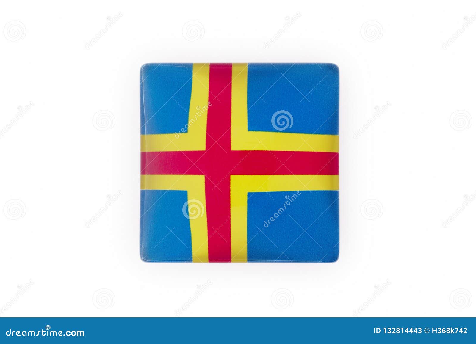 Aland Islands Magnet Flag Isolated On White Finland Heritage Stock Image Image Of National Baltic