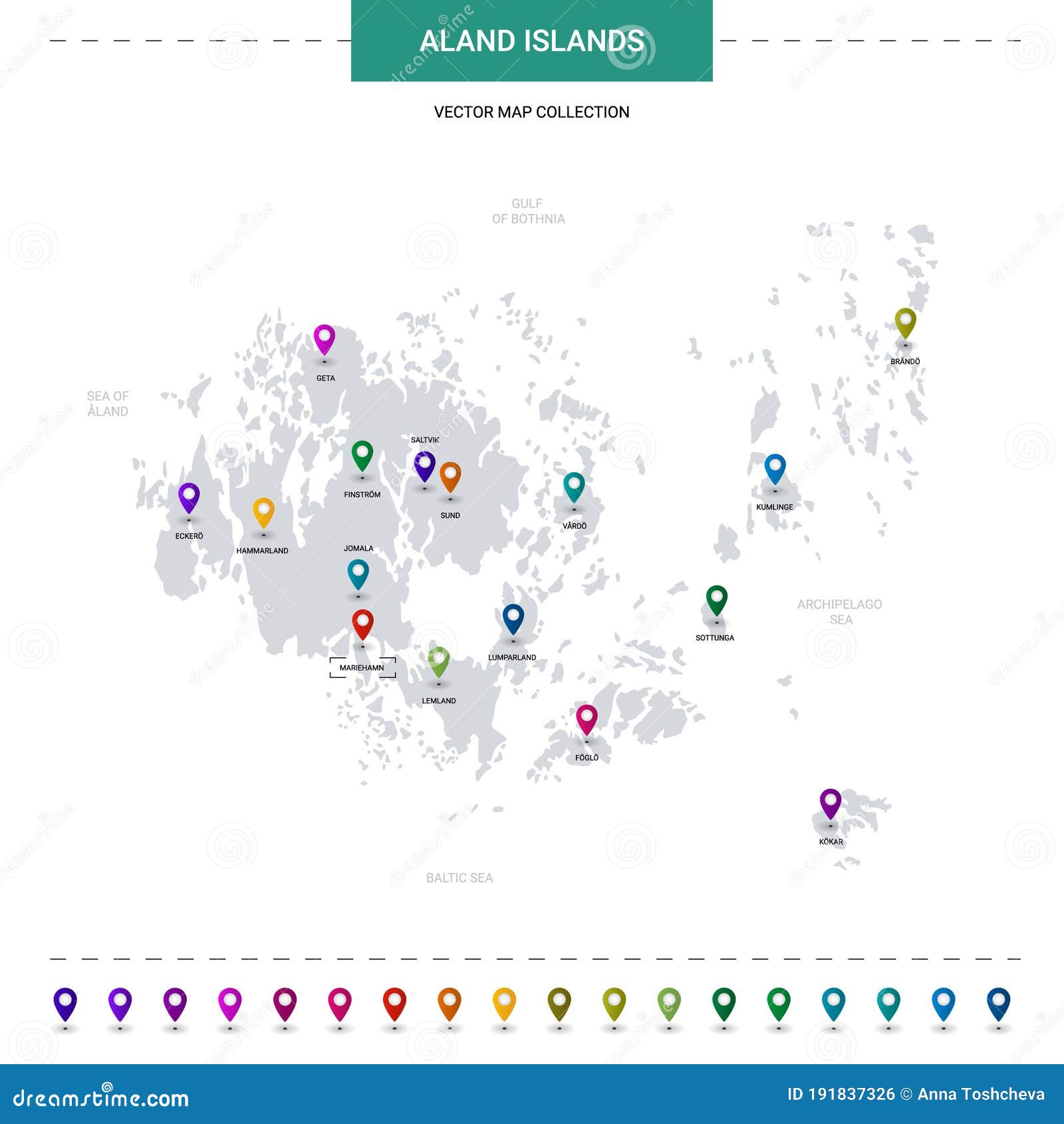Aland Islands Map Stock Vector Illustration Of Outline Aland Islands Map Stock Vector Illustration Of Outline