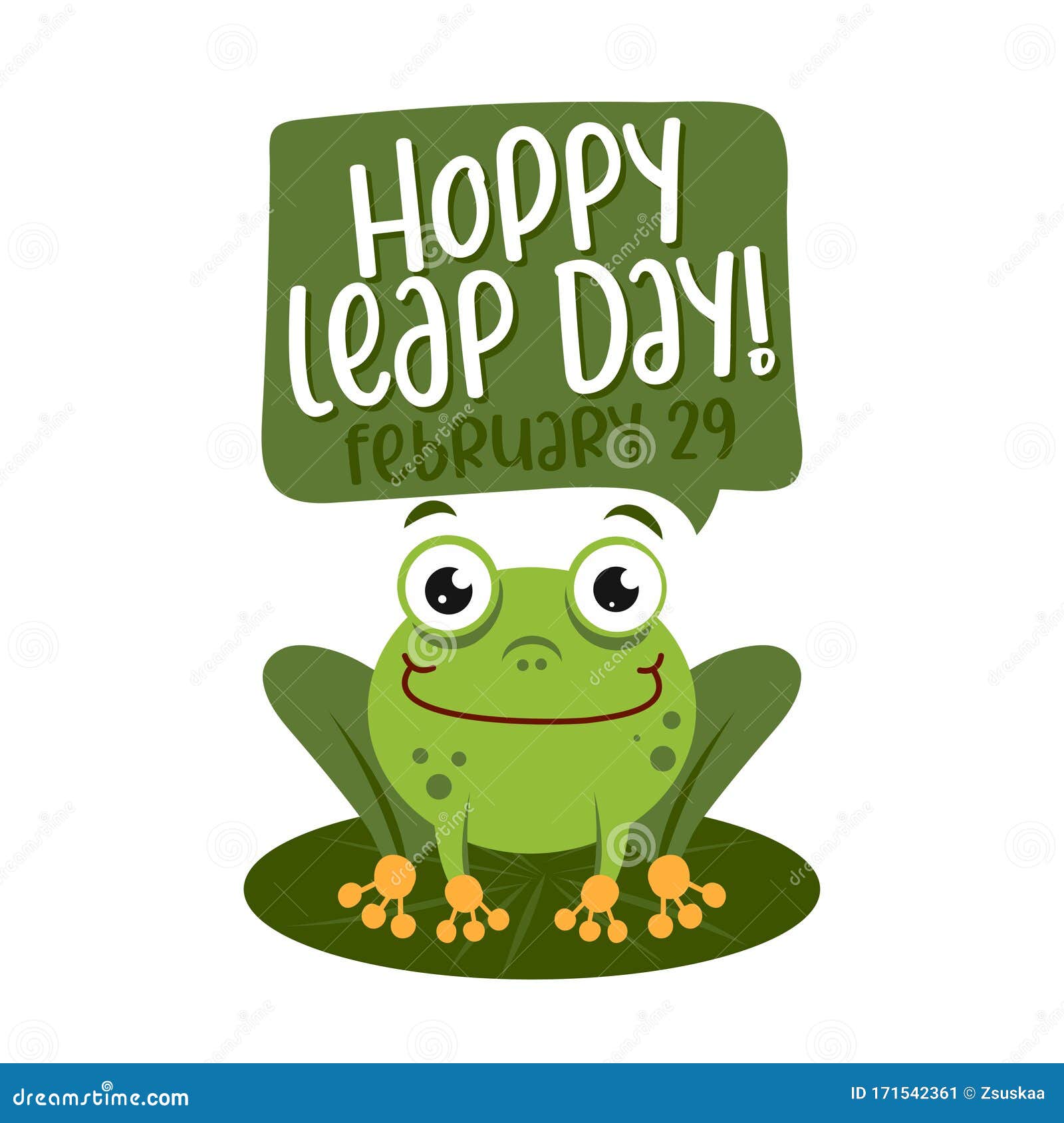hoppy leap day - leap year 29 february calendar page