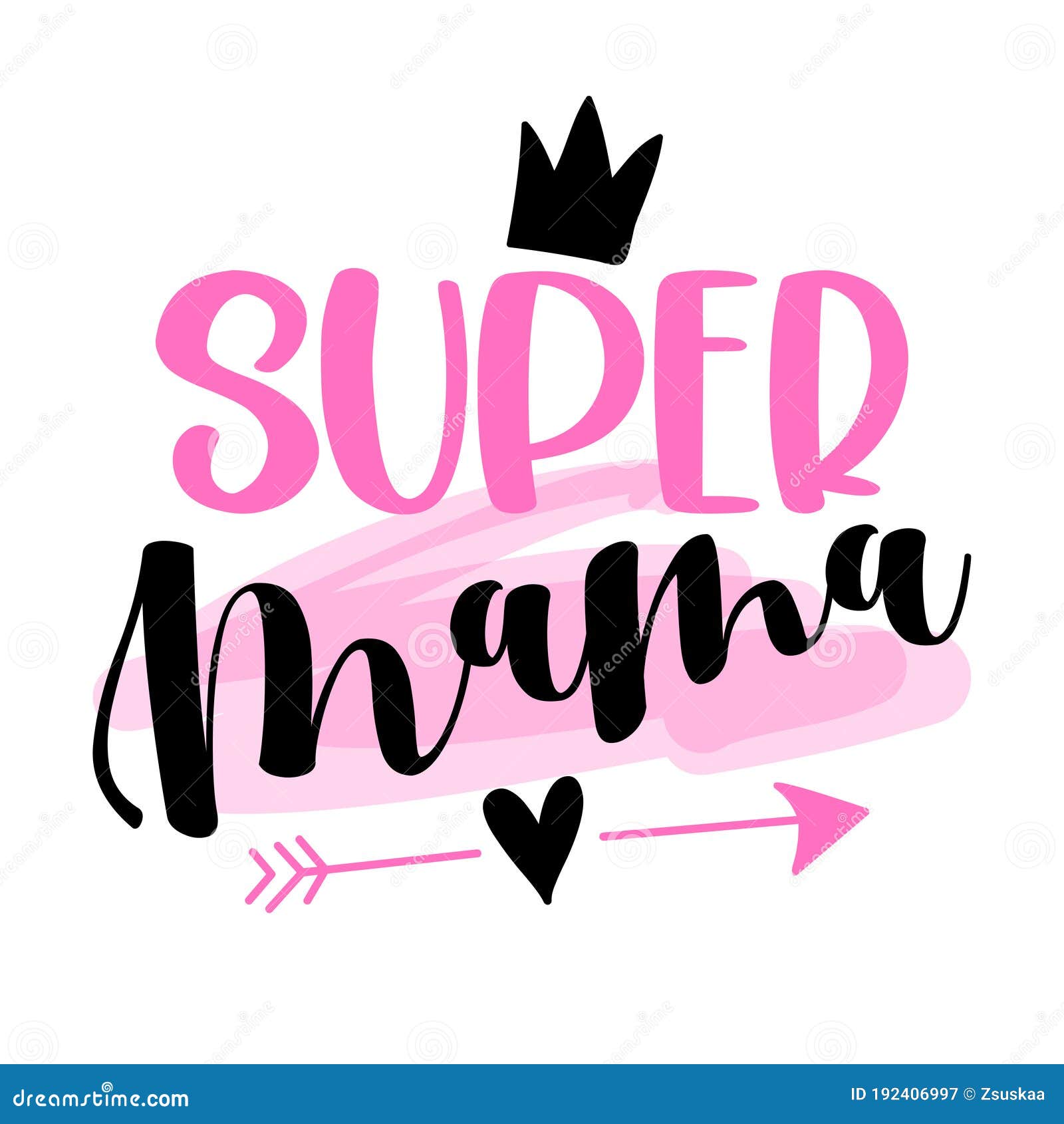 super mama - happy mothers day lettering.