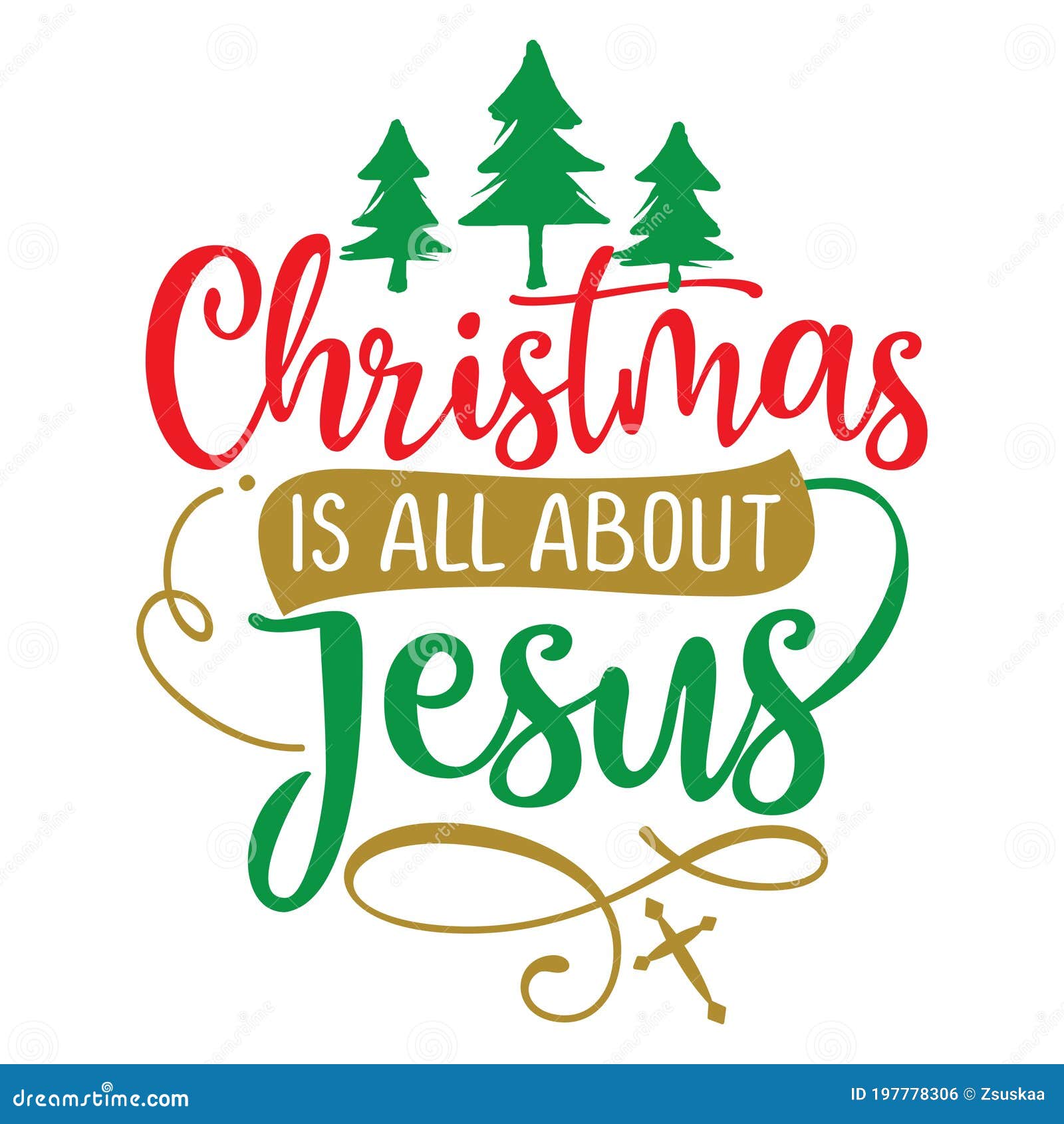 Christmas is All about Jesus Stock Vector Illustration of baby