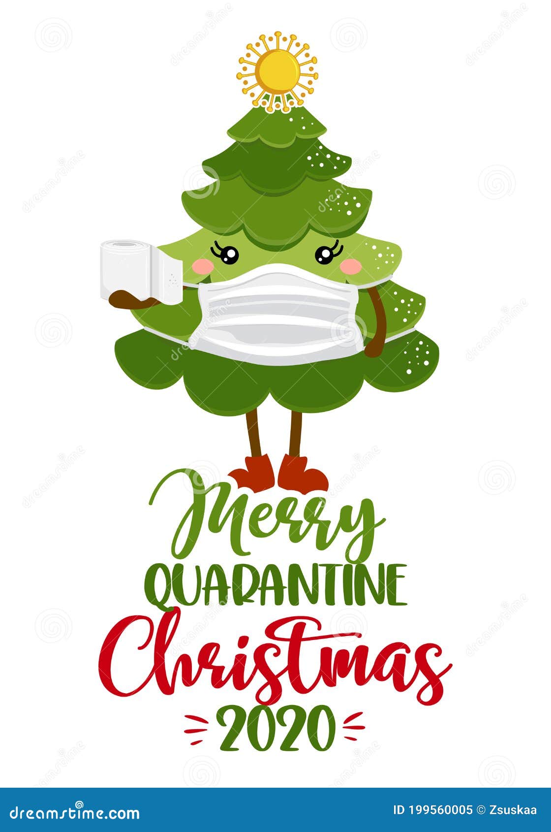 Download Merry Quarantine Christmas 2020 - Kawaii Style Cute ...