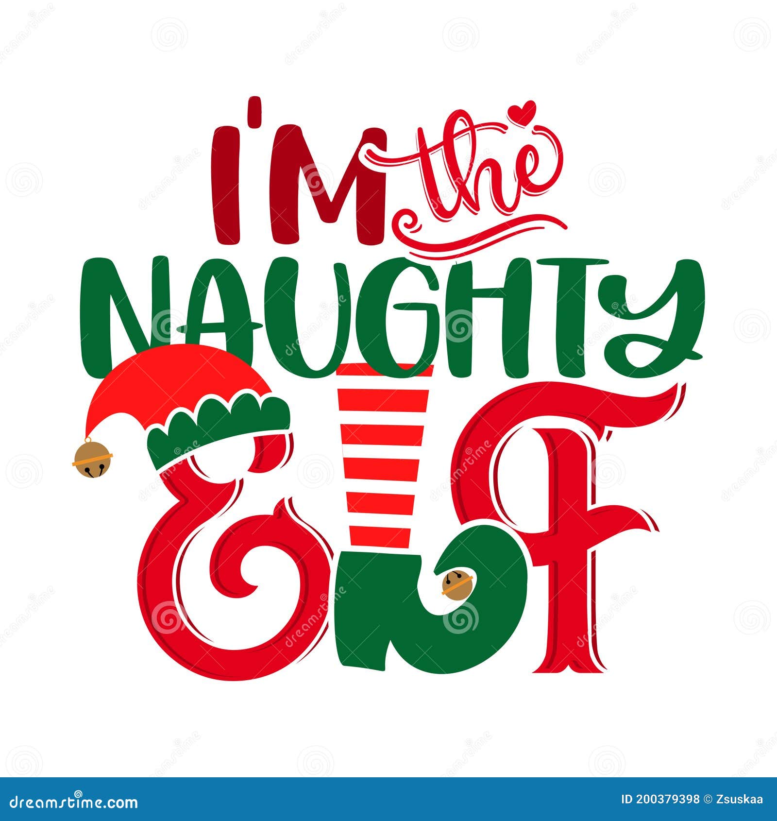 i am the naughty elf - phrase for christmas baby / kid clothes