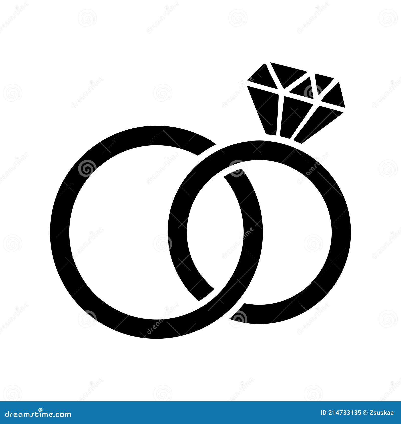 Wedding Engagement Ring Pair - Black Diamond Rings for Greeting Cards ...