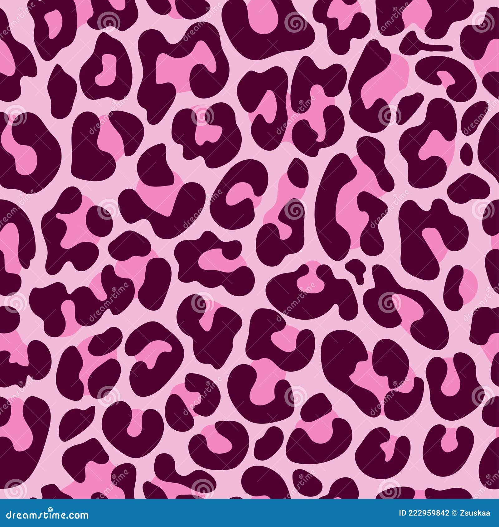 Leopard Pattern Design - Funny Drawing Seamless Pattern with Spots ...