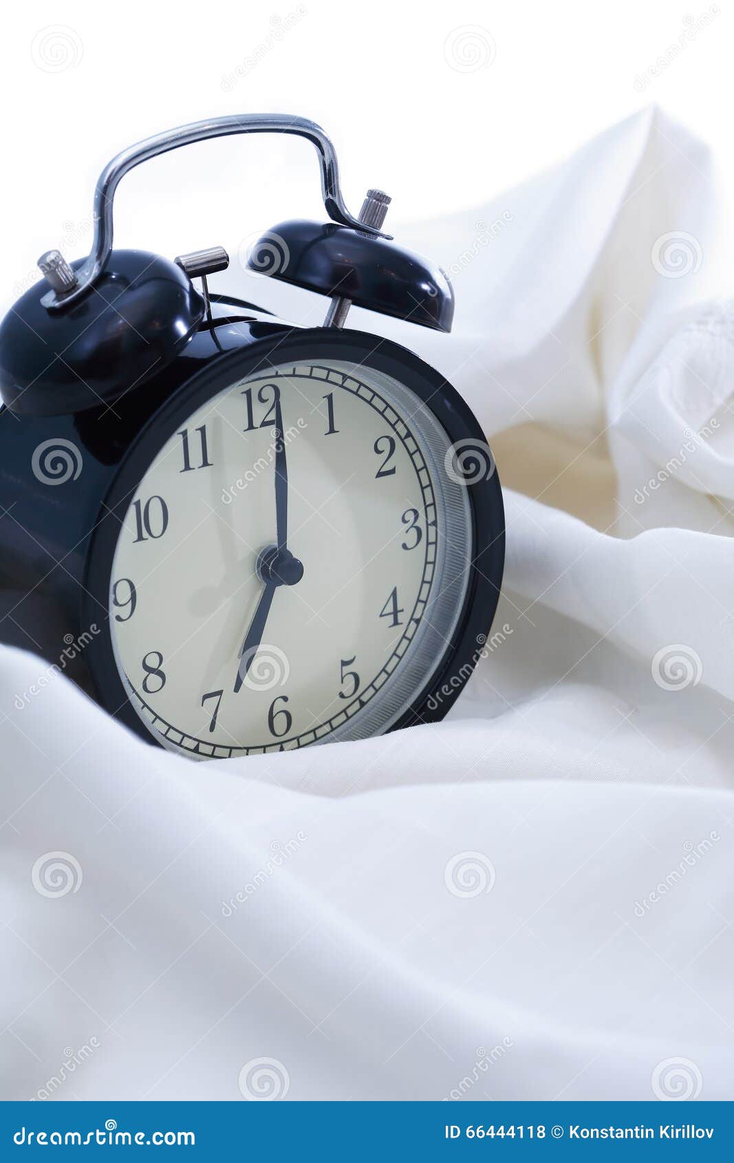 Alarm Clock in Bed stock photo. Image of object, awakening 66444118
