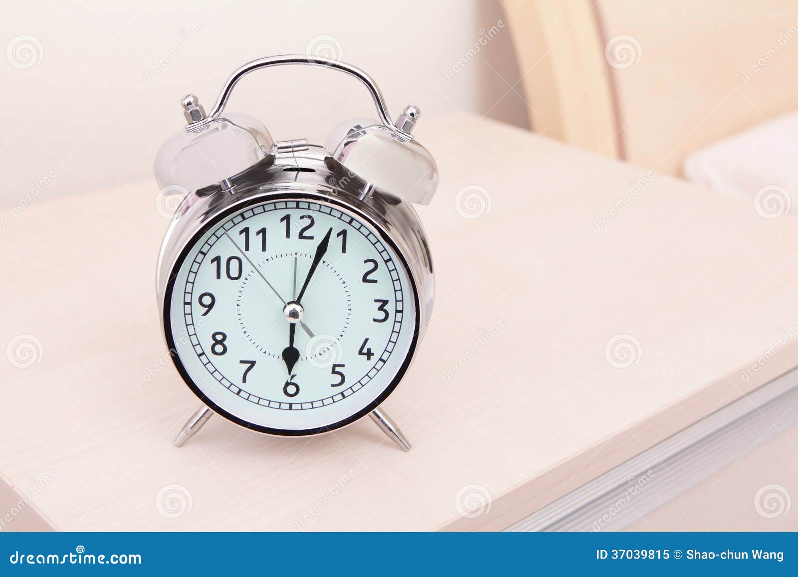 Alarm clock and bed stock image. Image of copy, home - 370398151300 x 957