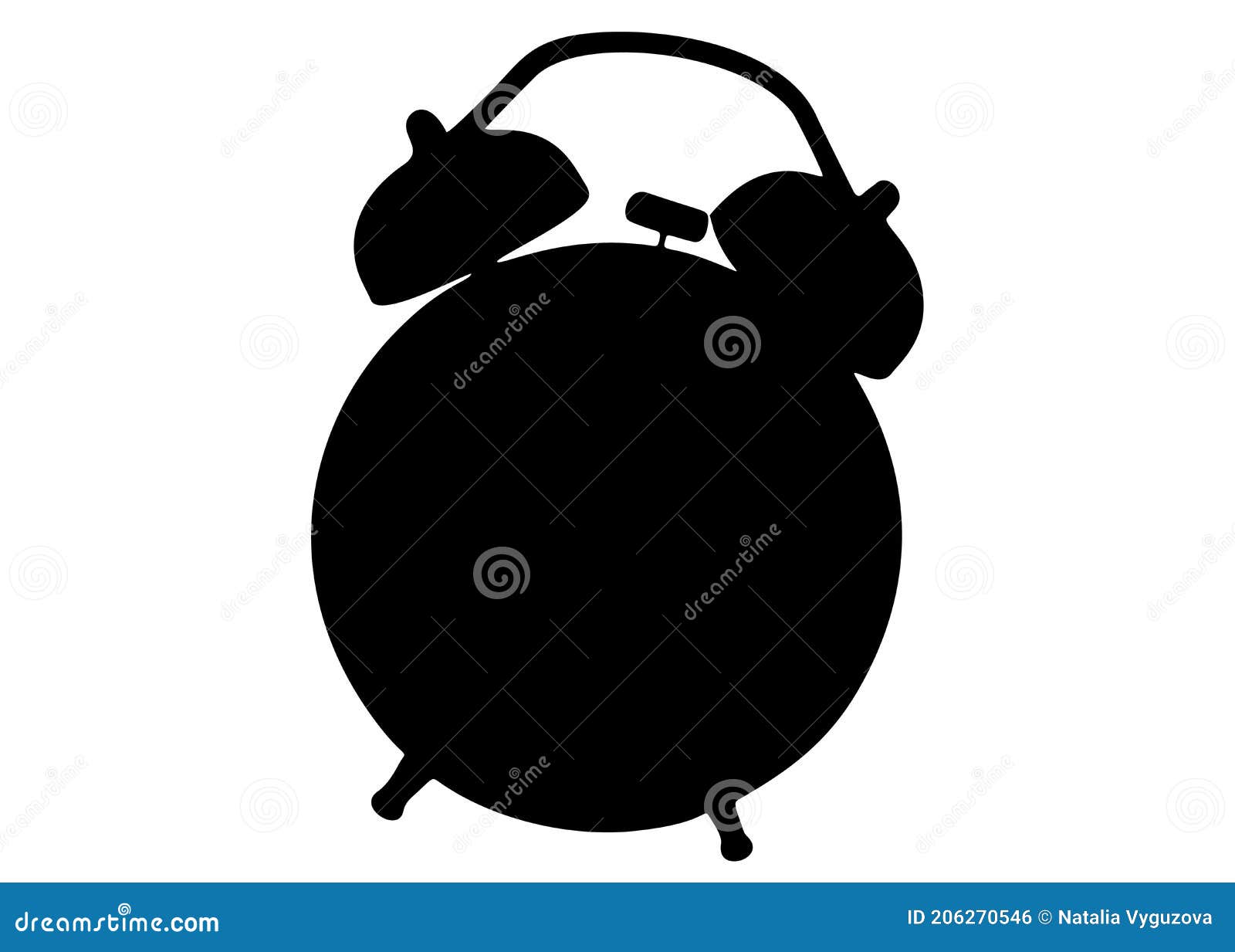 Alarm Clock with a Bell on Legs Stock Vector Illustration of ringing