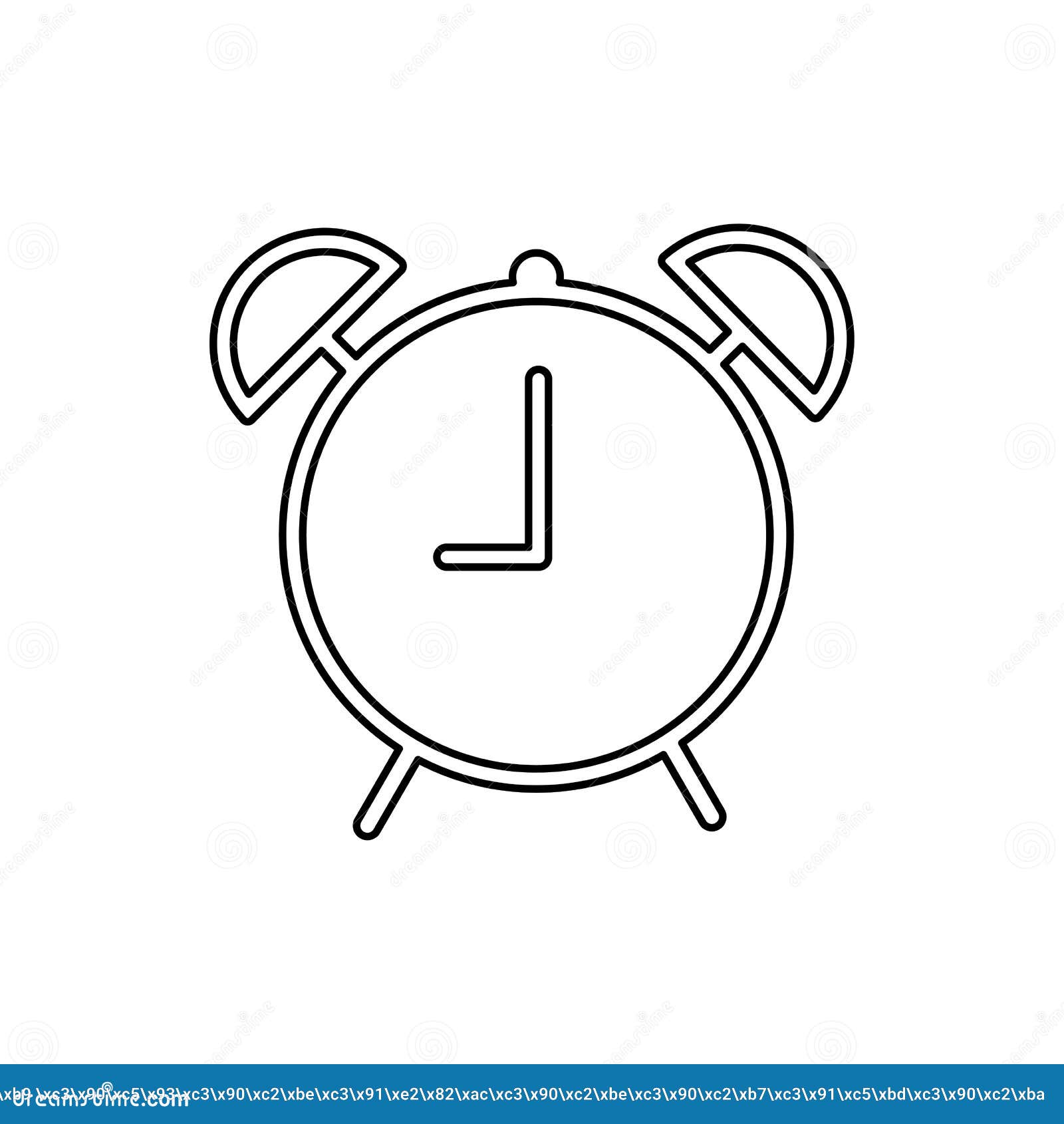 Alarm Clock Icon on Legs, Vector Illustration Stock Vector