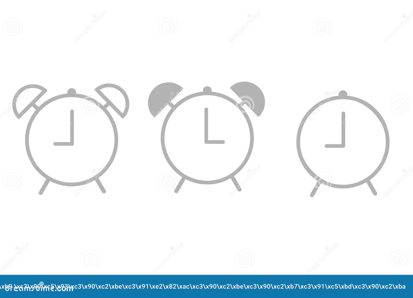 Alarm Clock Icon on Legs, Vector Illustration Stock Vector