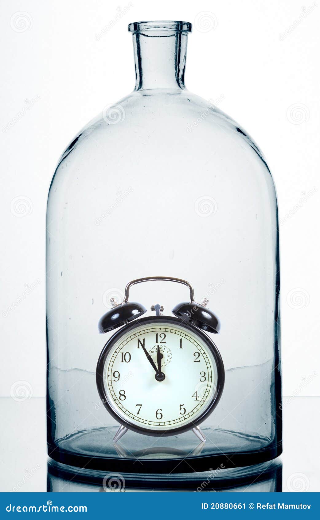 Alarm Clock Inside An Bottle. Stock Image Image 20880661