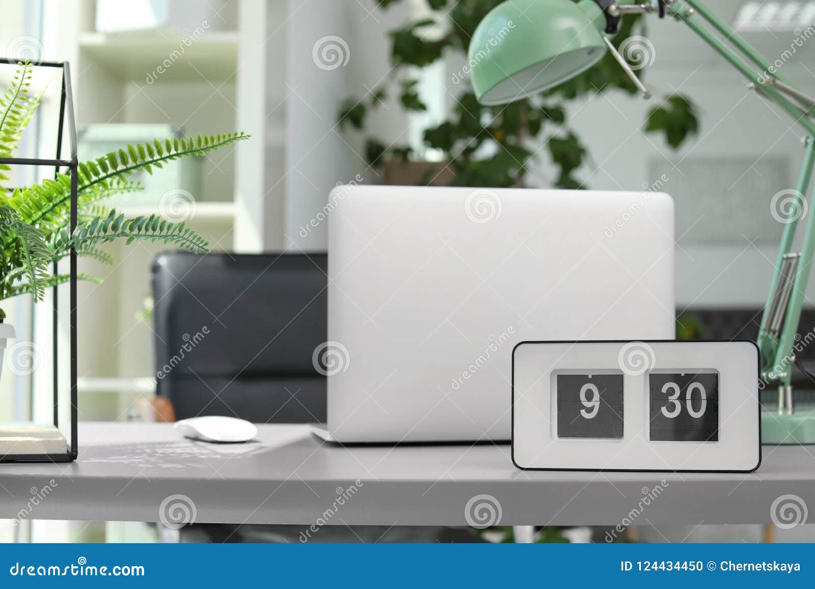 Alarm Clock on Table in Office Stock Photo Image of responsibility
