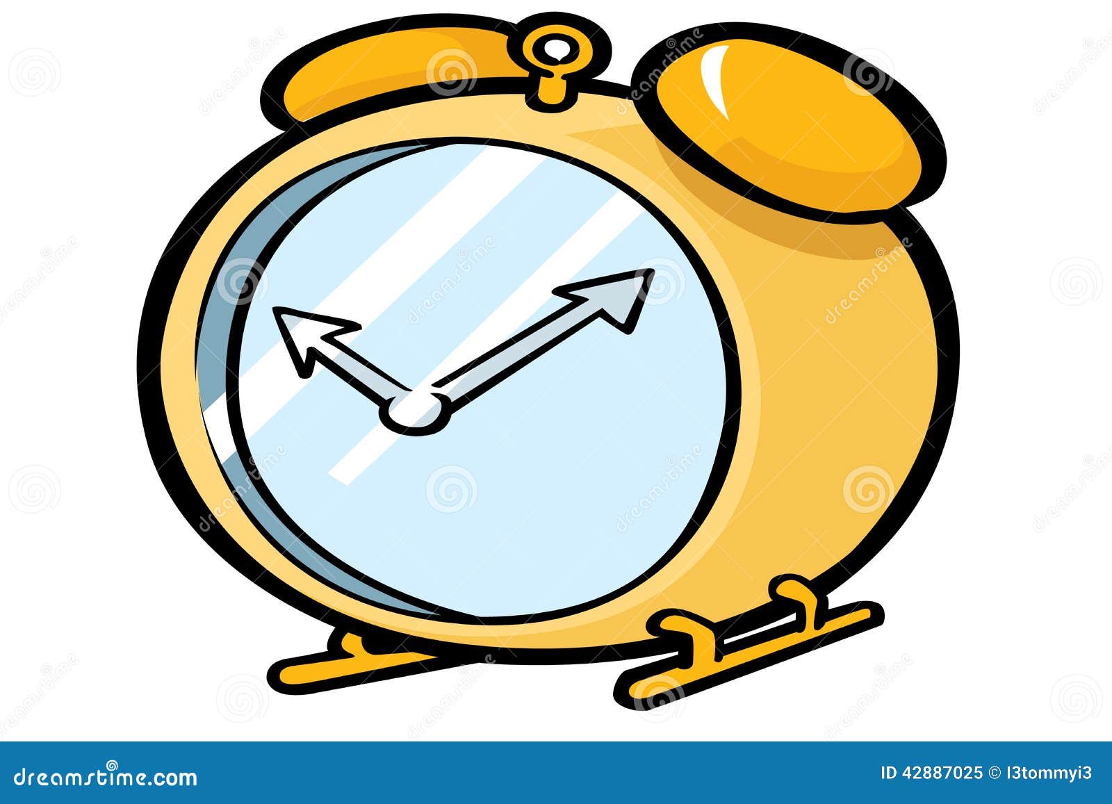 Alarm clock stock illustration. Illustration of bell - 42887025