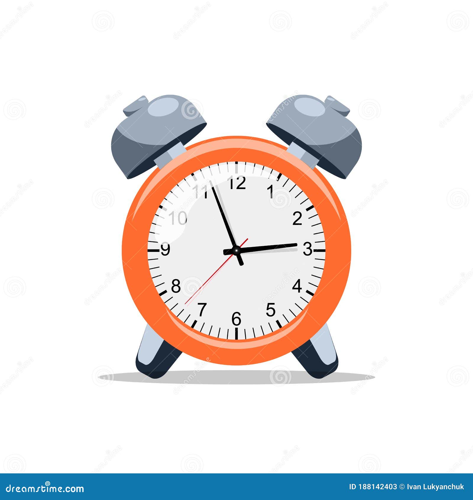 Alarm clock, wakeup time stock vector. Illustration of digital 188142403