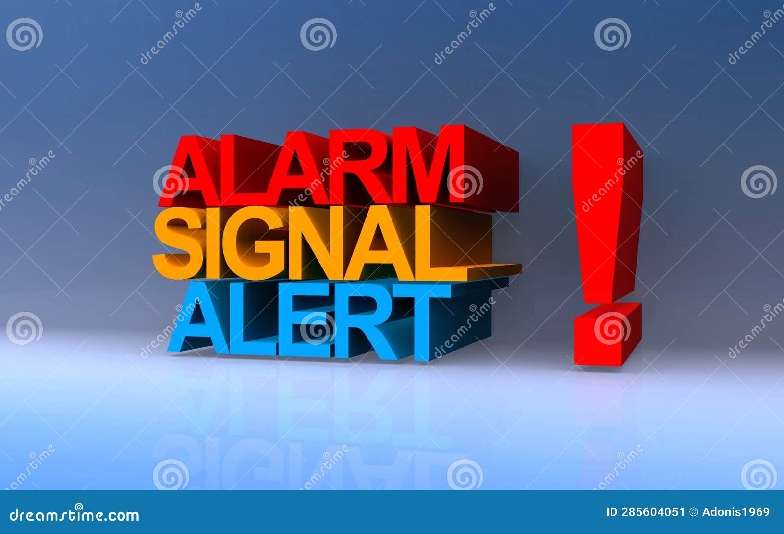 Alarm signal alert on blue stock illustration. Illustration of call