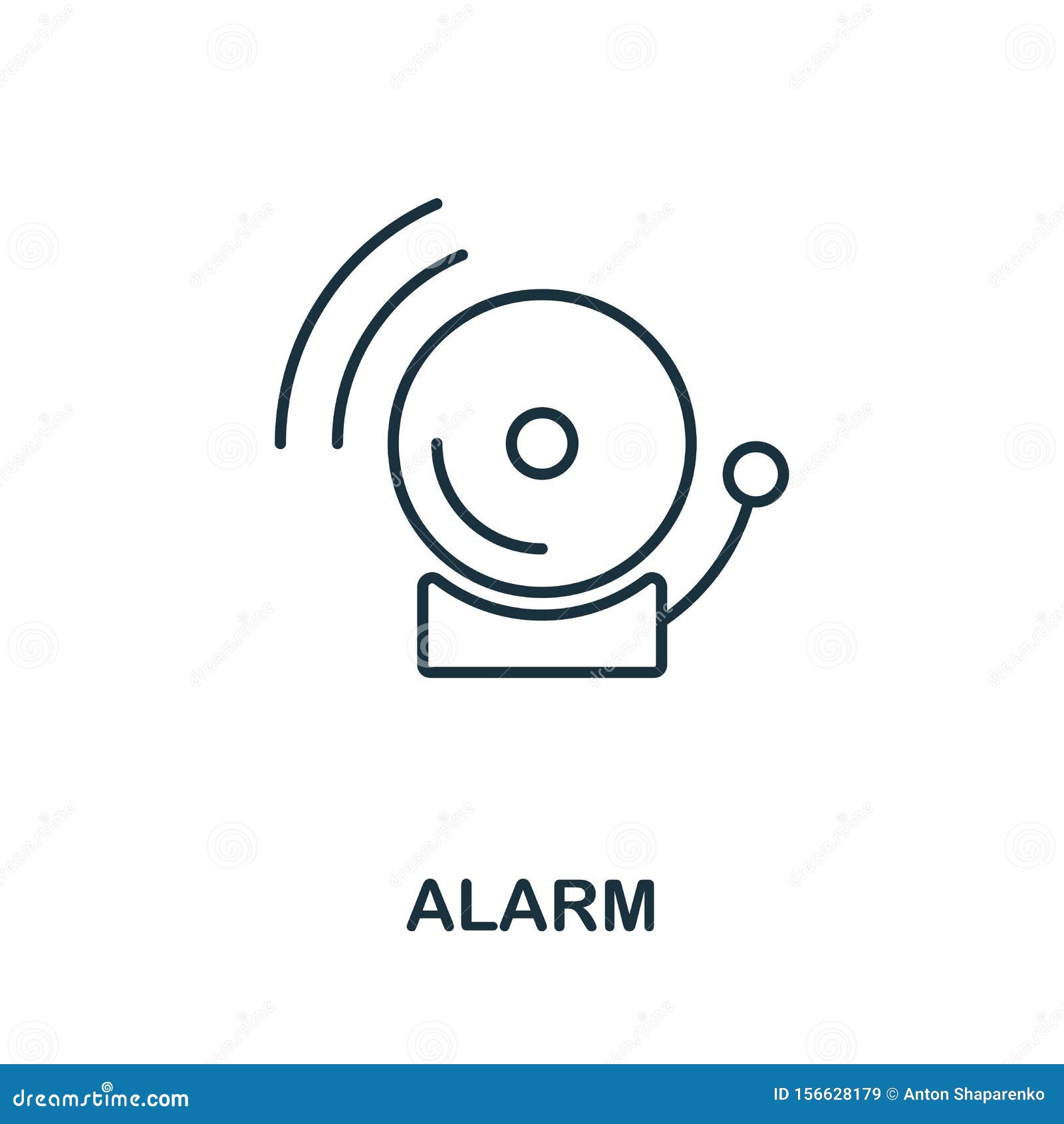 Alarm Thin Line Icon. Creative Simple Design from Security Icons