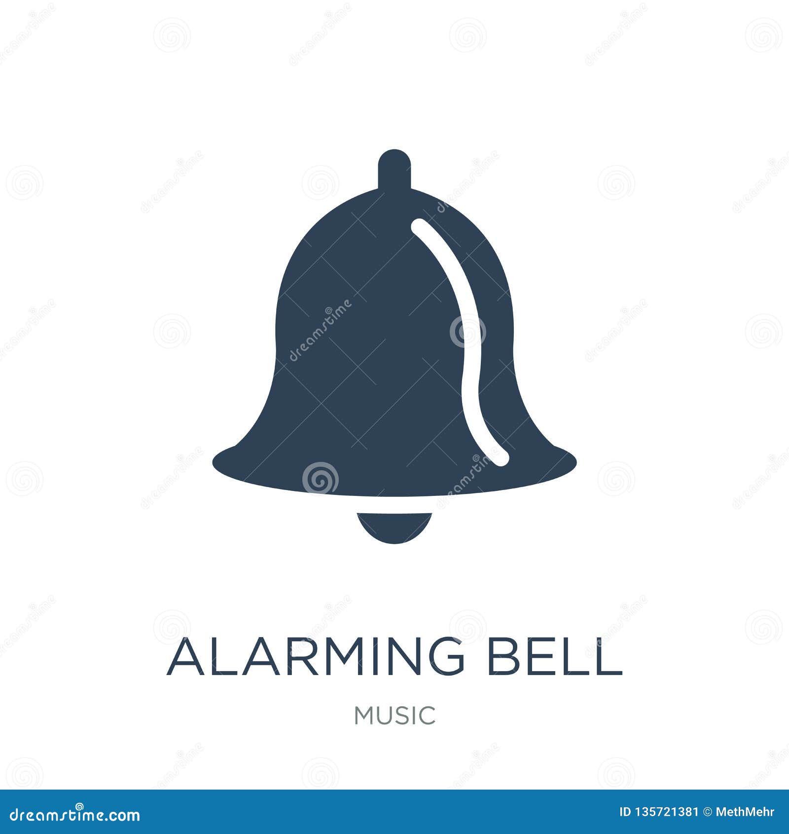 alarming bell icon in trendy  style. alarming bell icon  on white background. alarming bell  icon simple and