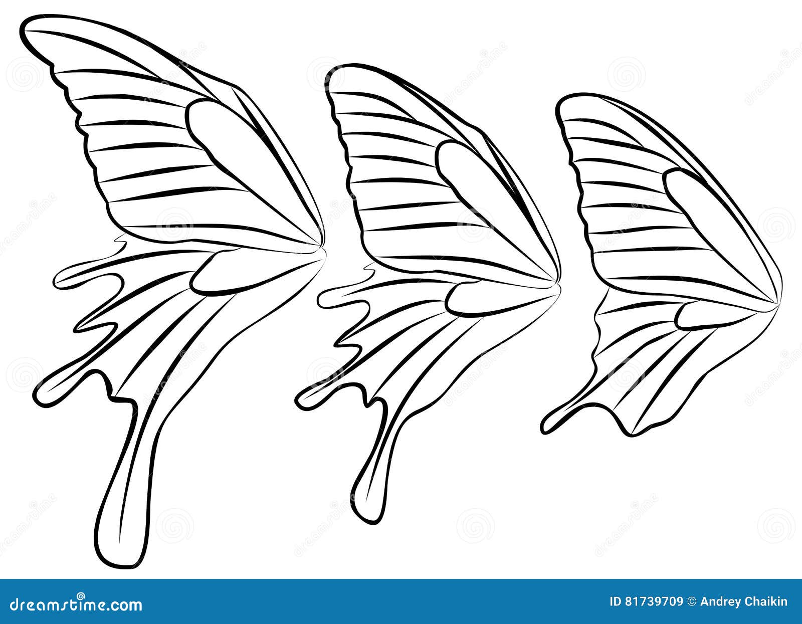 Alas de la mariposa ilustración del vector. Ilustración de mariposas -  81739709