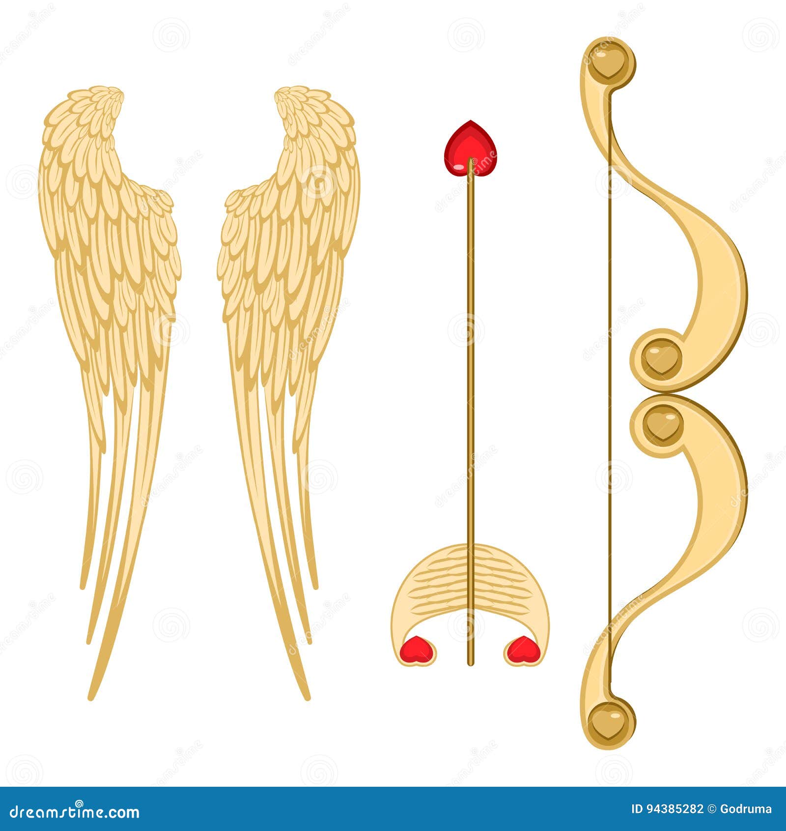 diseño de vector plano de arco de cupido 5259492 Vector en Vecteezy