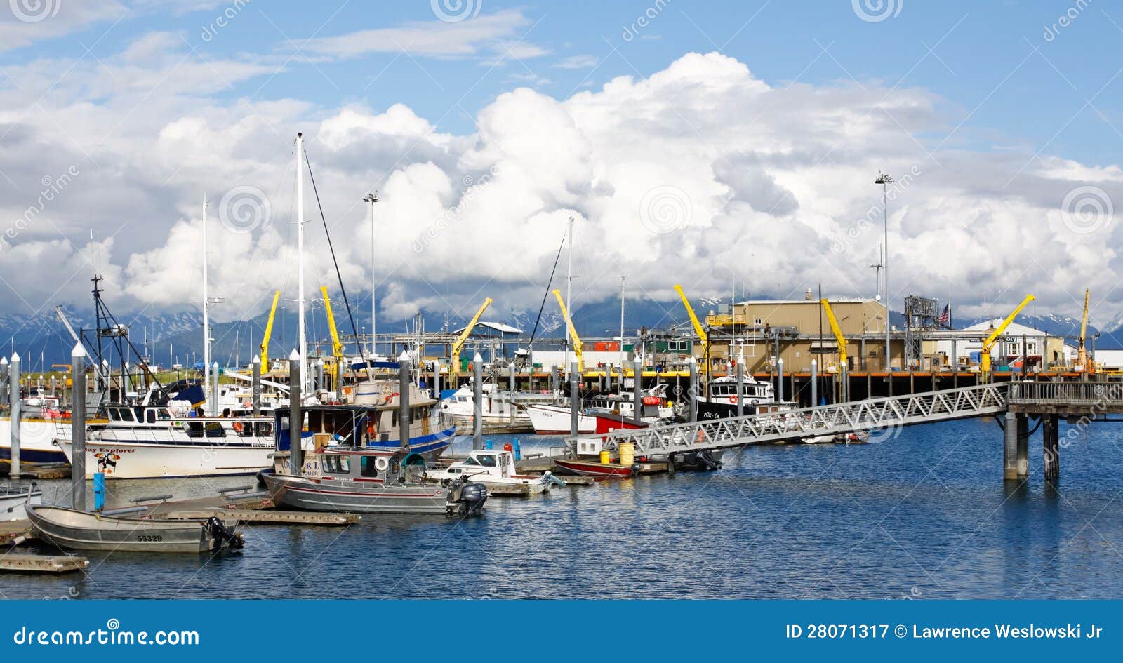 Alaska - Homer Boat Harbor Fishing Fleet Editorial 