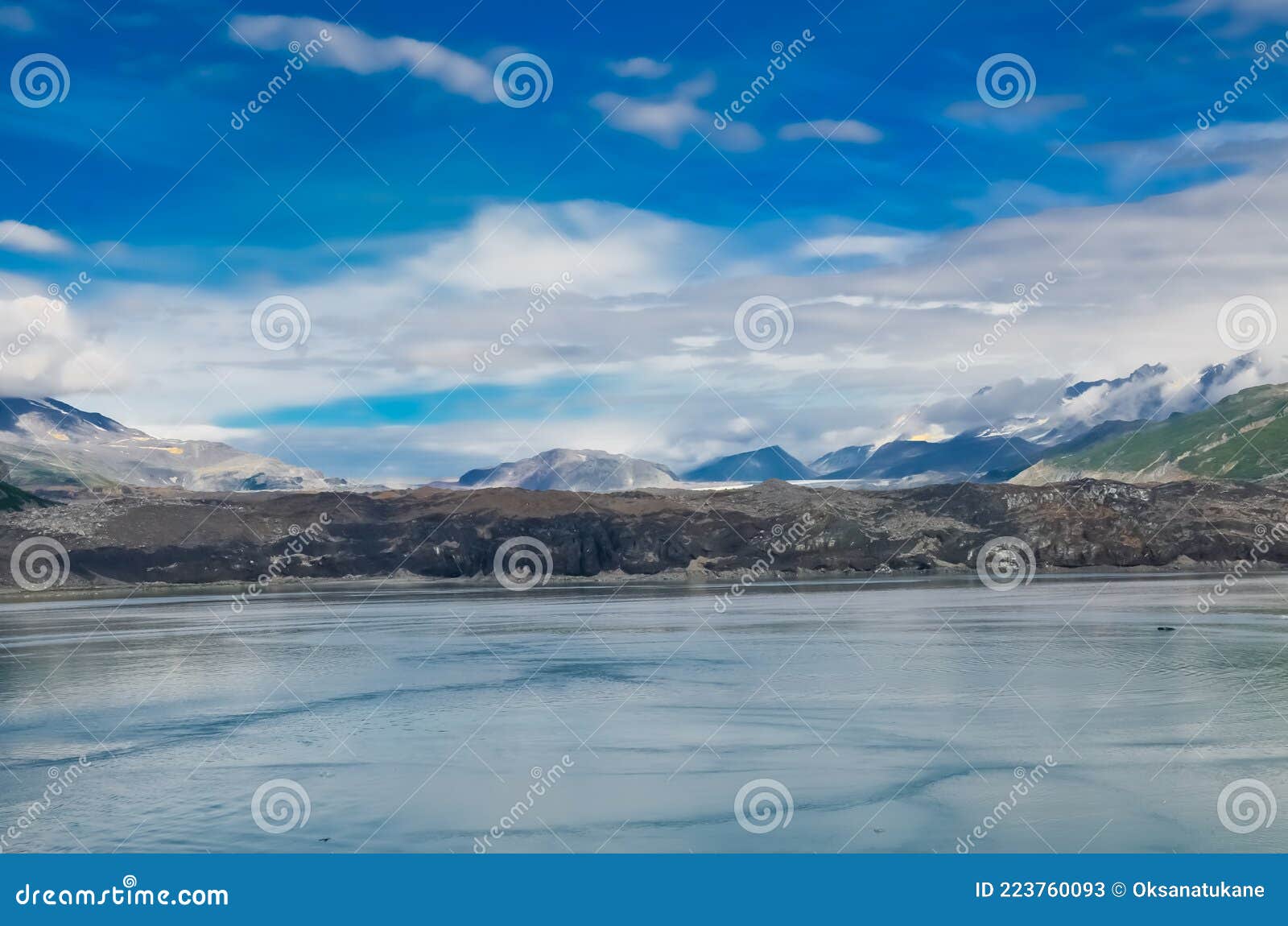 Alaska Mountains and Water, Aerial Perspective View. Mountains in the Water. Remote Location Stock Image - Image of green, mountains: 223760093