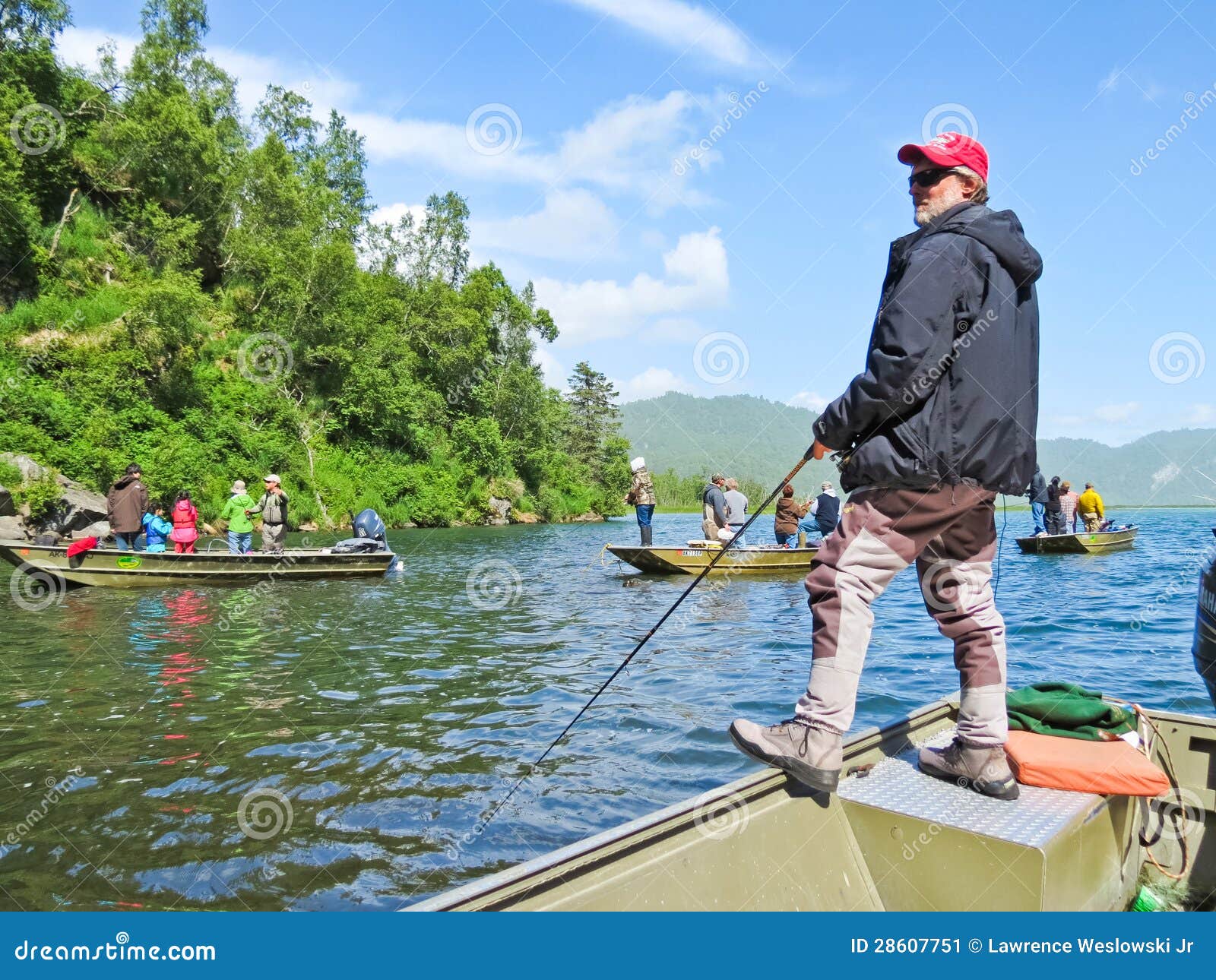 Alaska - Many People Fishing For Salmon Editorial Photo ...