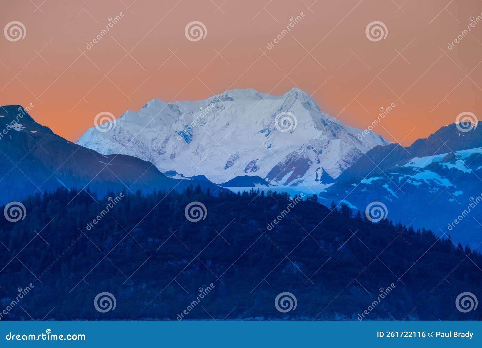 Alaska mountain sunrise stock photo. Image of nature 261722116
