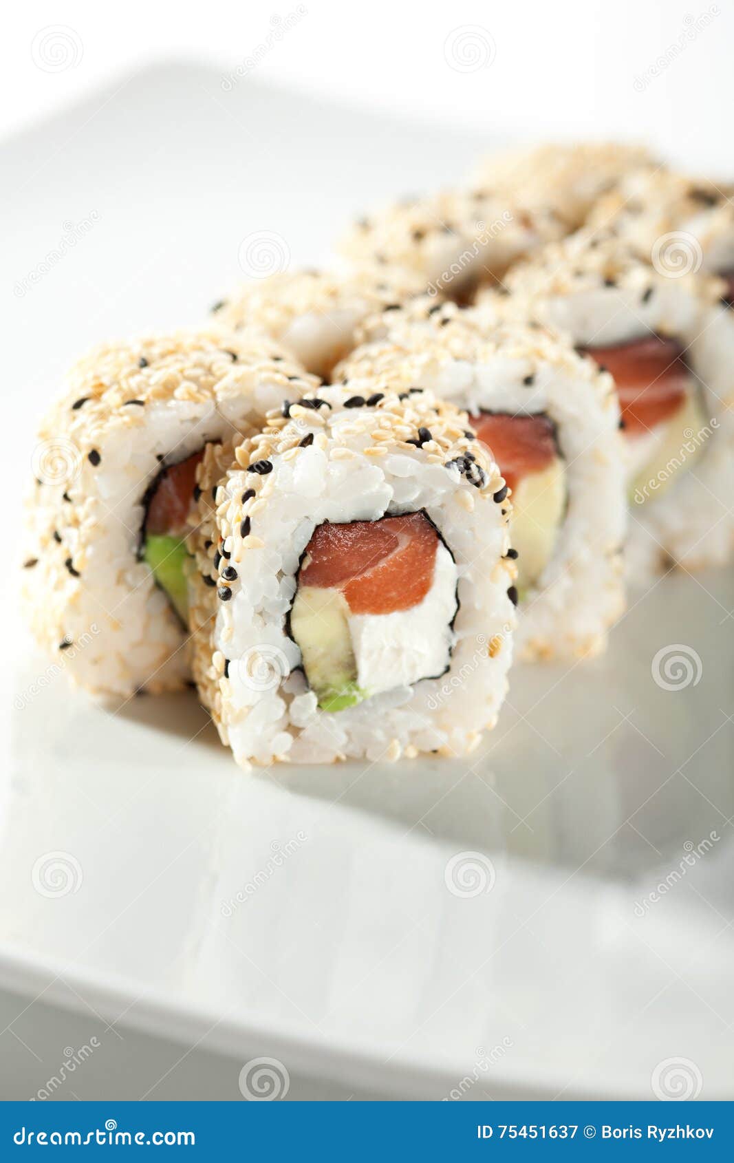 Alaska Sushi Roll stock image. Image of asian, salad - 75451637