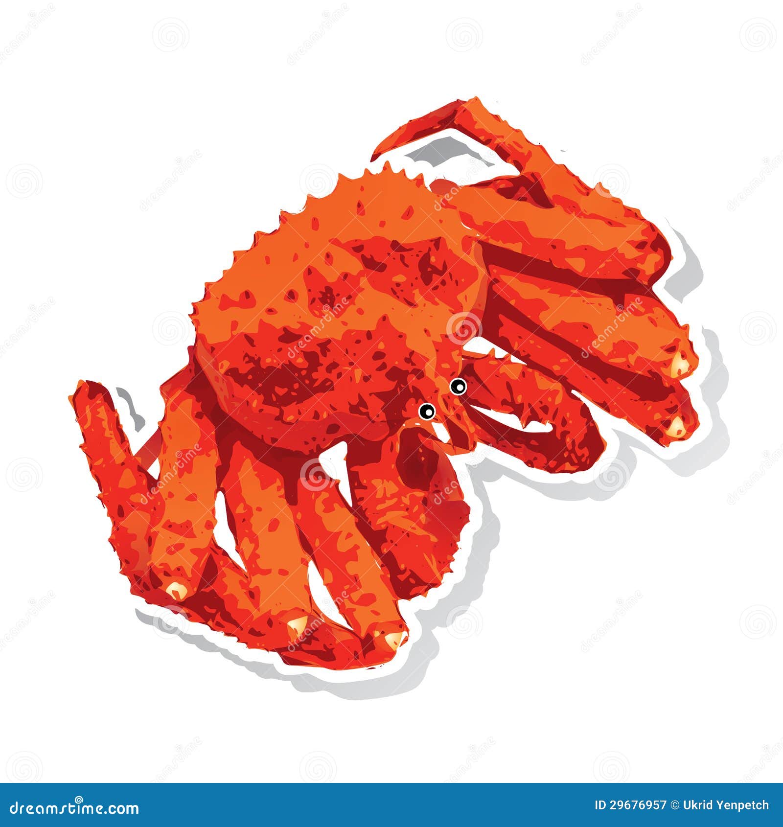 Alaskan King Crab Cartoon Vector 29676957