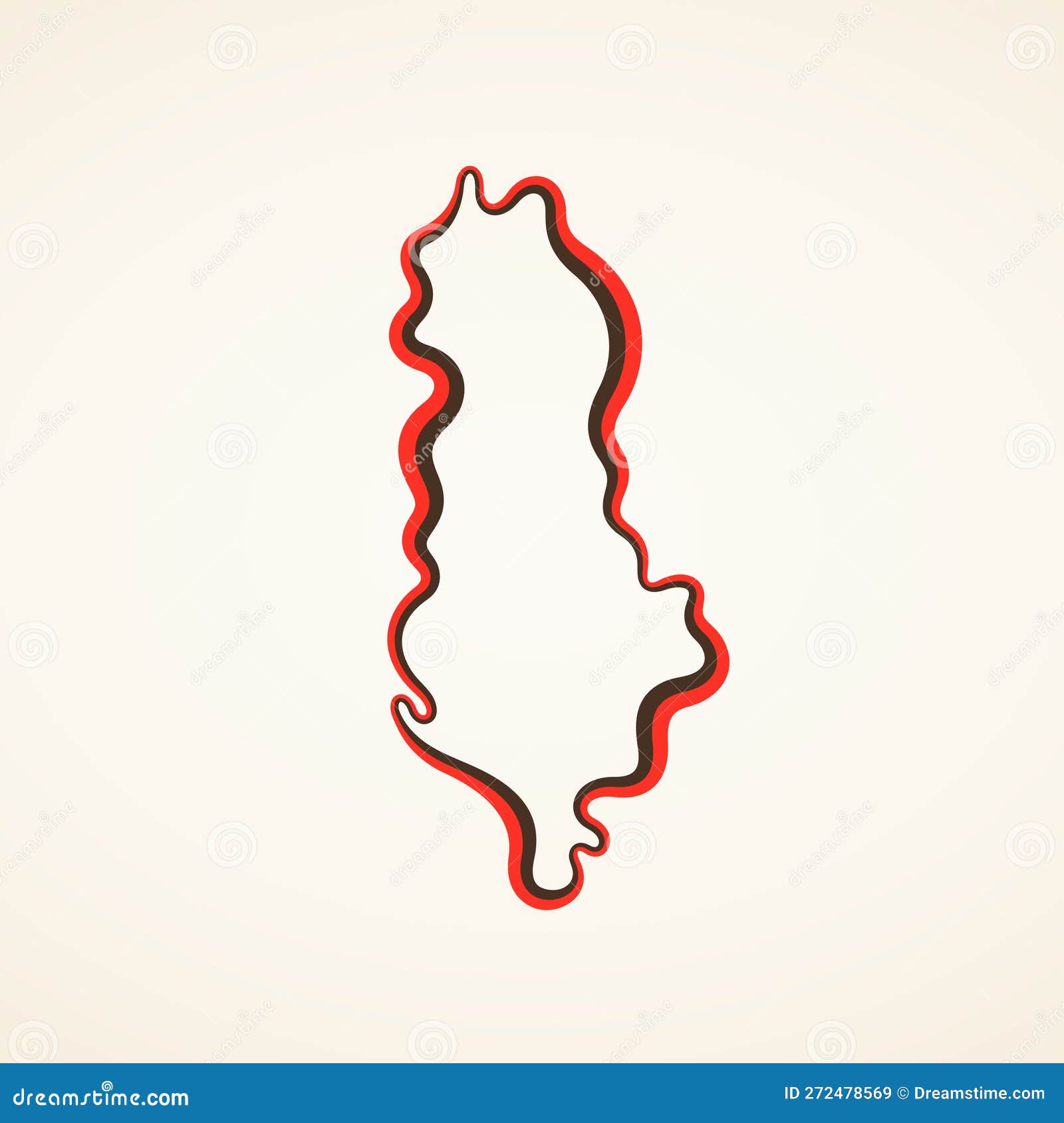 Outline Map Of Albania With Counties In Black Background Stock outline-map-of-albania-with-counties-in-black-background-stock