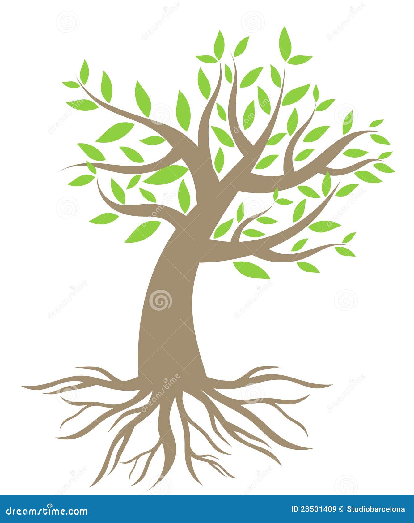Disegno Di Albero Con Radici Idee per Interni e Mobili Albero Con Le Radici Immagini Stock Libere da Diritti