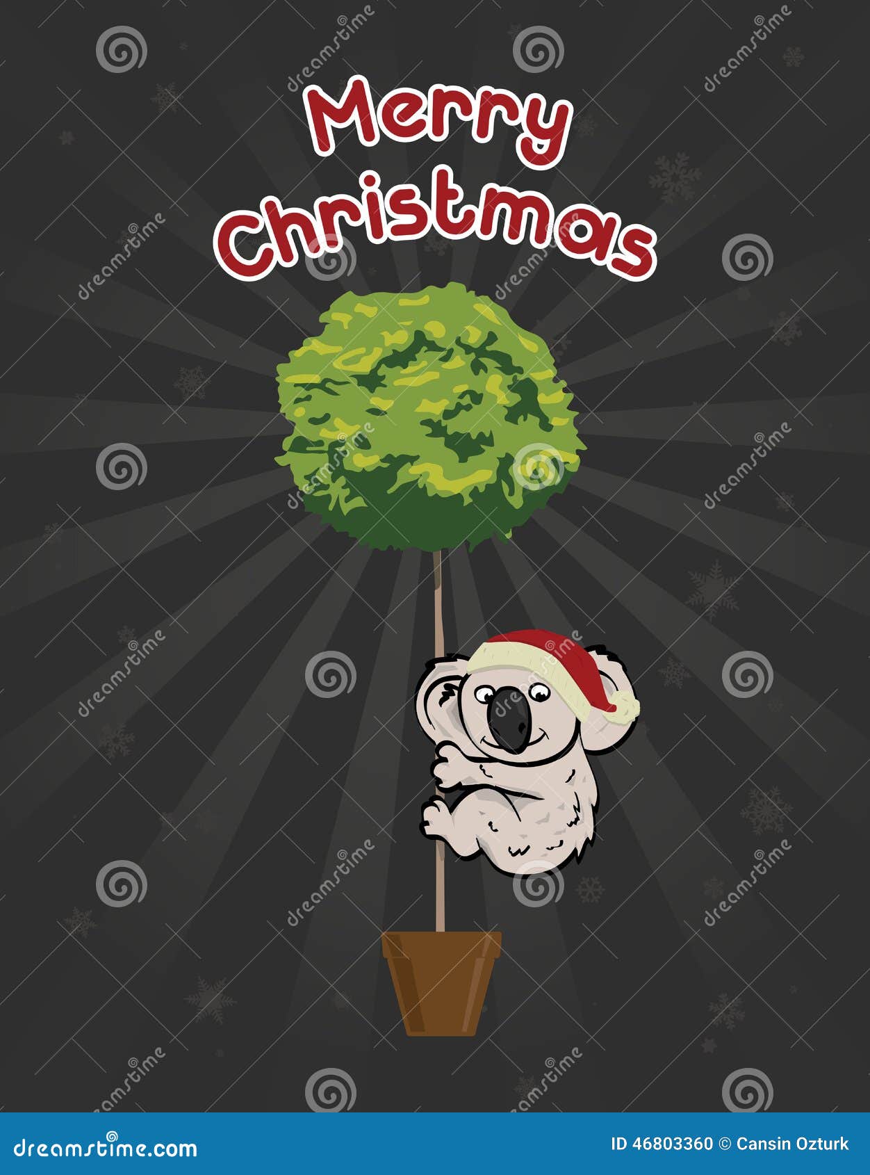 Immagini Koala Natale.Albero Di Holdingthe Della Koala Di Natale Illustrazione Di Stock Illustrazione Di Animale Orso 46803360