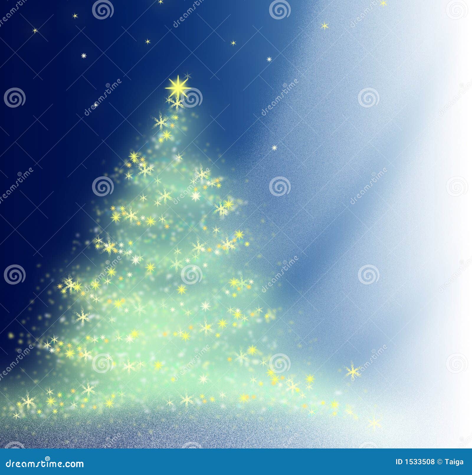 Bella priorità bassa. L'illustrazione è fatta nel photoshop. L'albero di Natale scintilla ad una celebrazione.