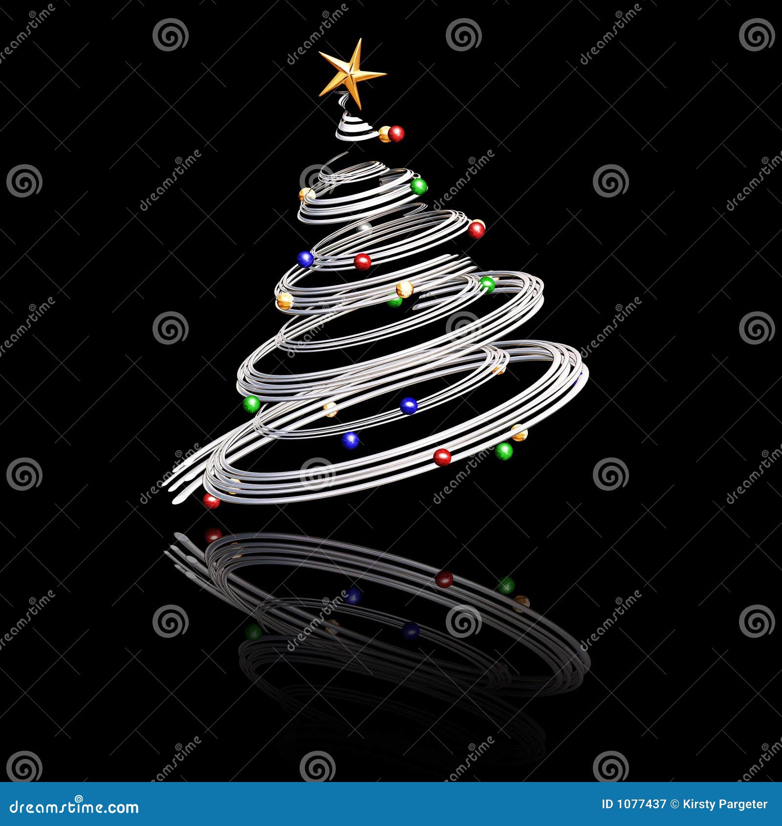 Foto Di Natale 3d.Albero Di Natale 3d Illustrazione Di Stock Illustrazione Di Abete 1077437