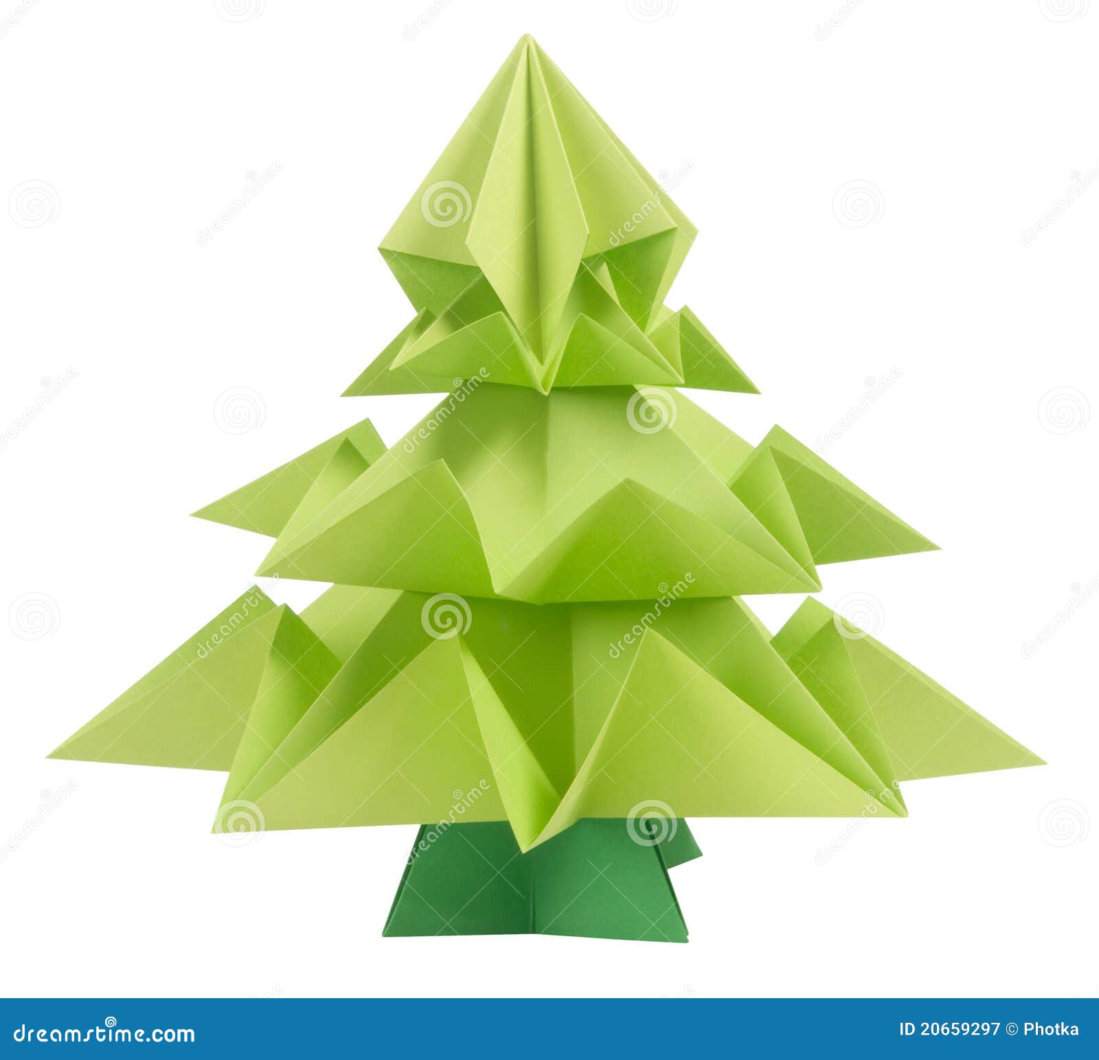 Albero Di Natale Origami.Albero Di Natale Di Origami Immagine Stock Immagine Di Isolato Verde 20659297