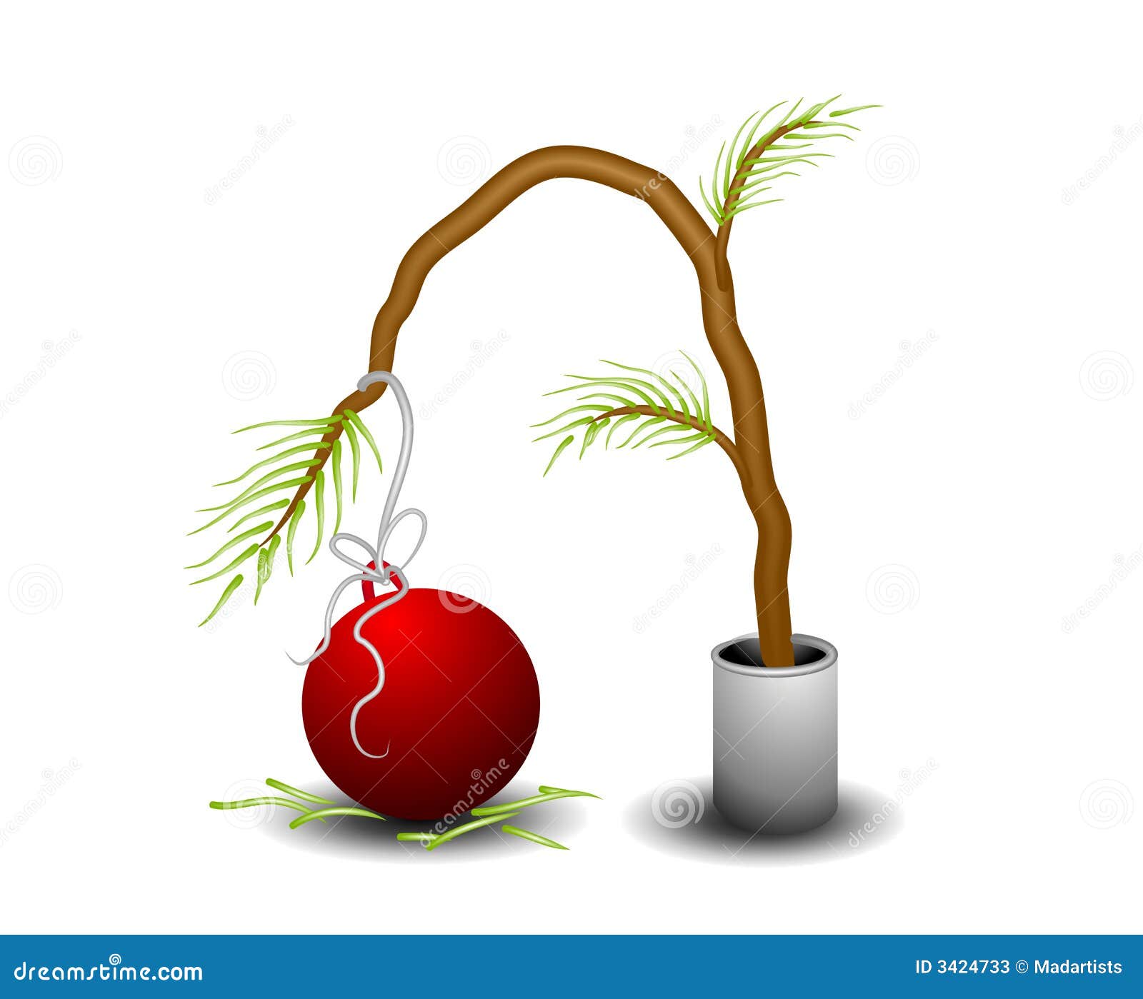 Immagini Tristi Di Natale.Albero Di Natale Molto Piccolo Triste Illustrazione Di Stock Illustrazione Di Triste Festa 3424733